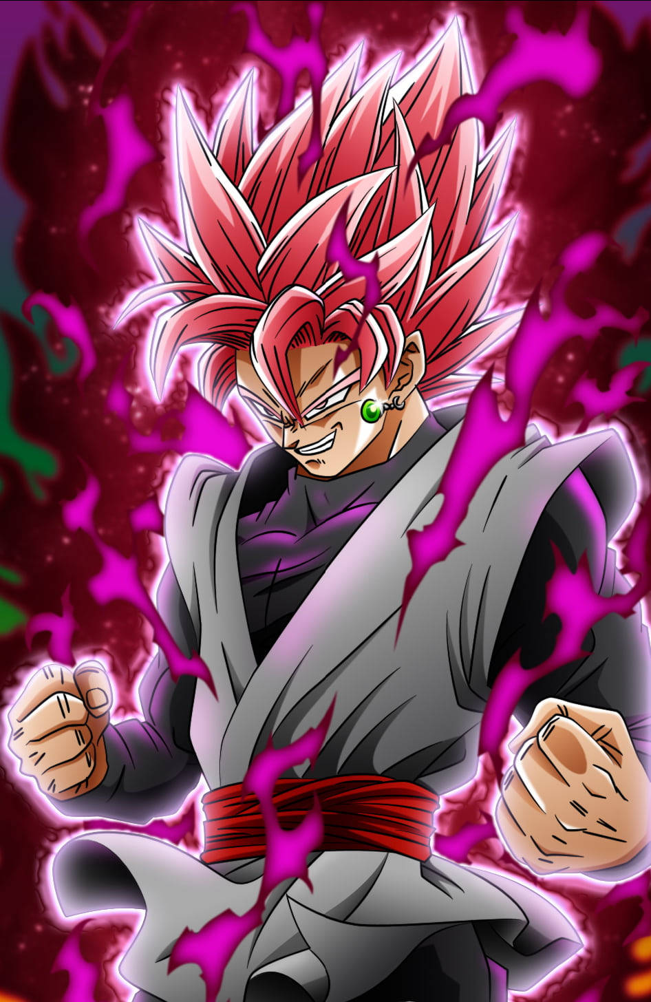 Goku Black Pfp Purple Flame Background