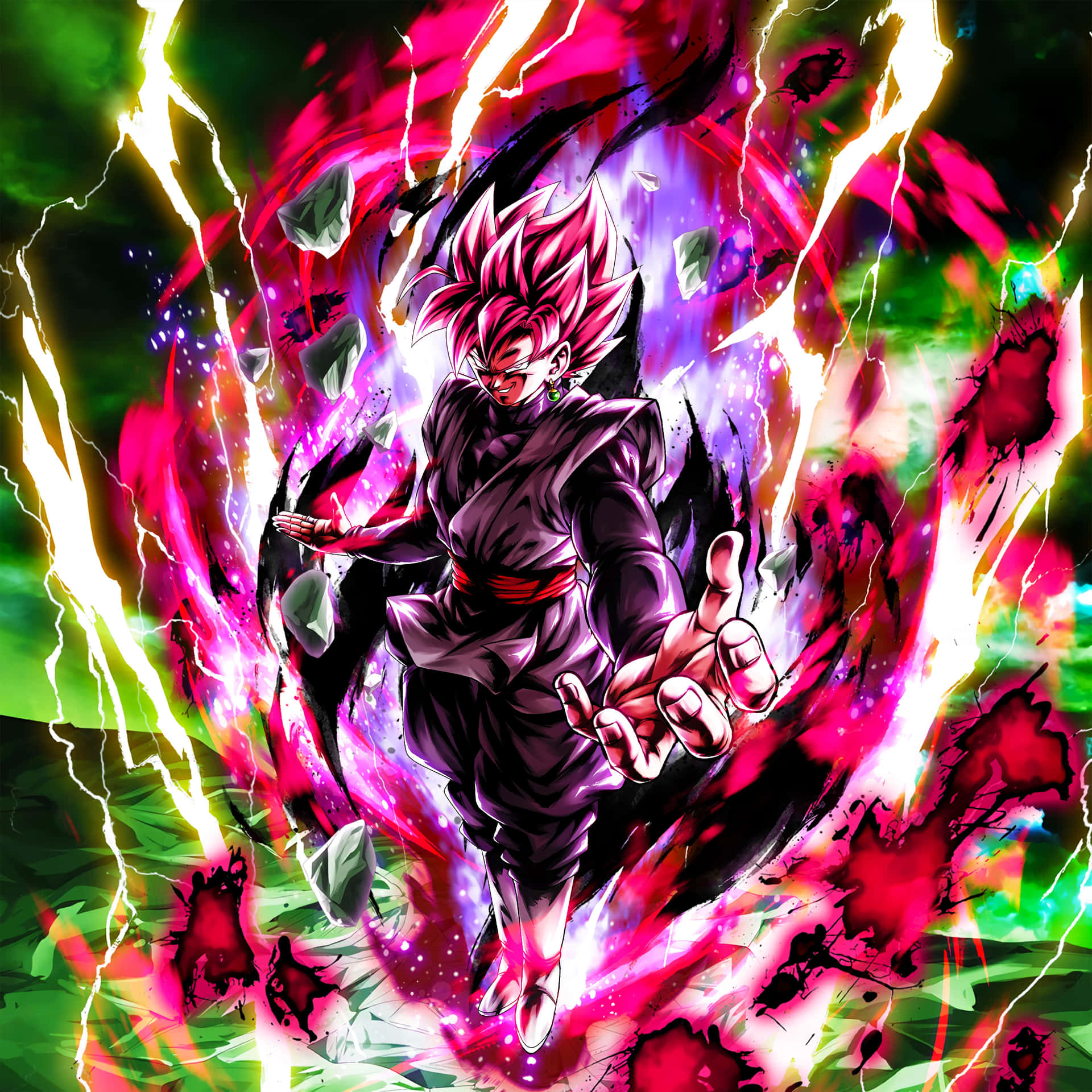 Goku Black Super Saiyan Rose In 4k Background