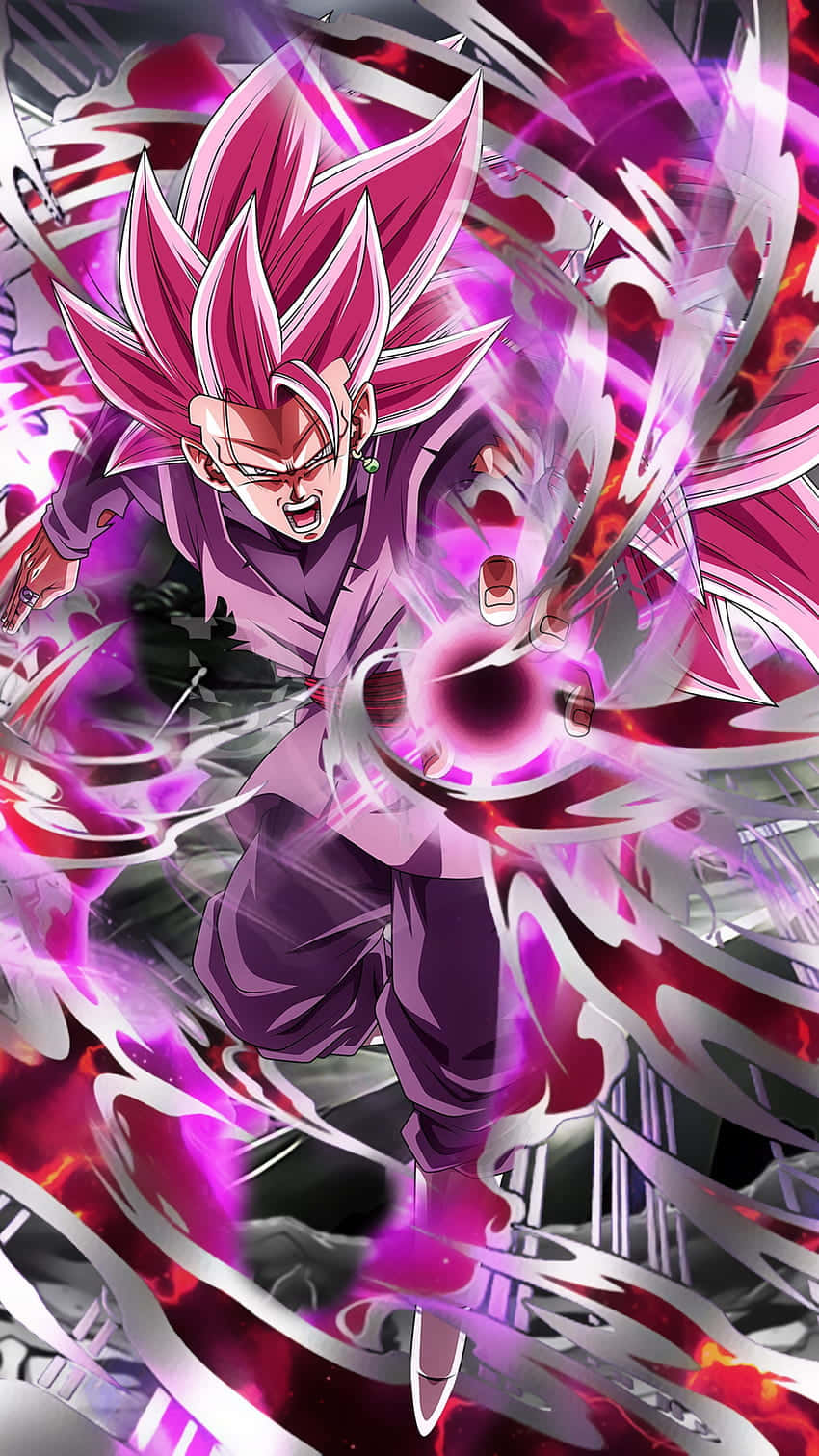 Goku Black Supreme In Action Background