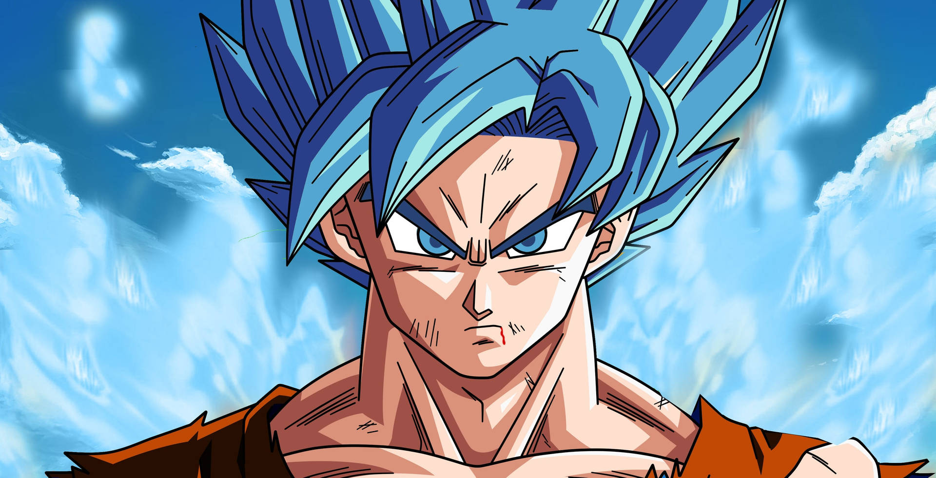 Goku Blue Anime Dbz 4k Background
