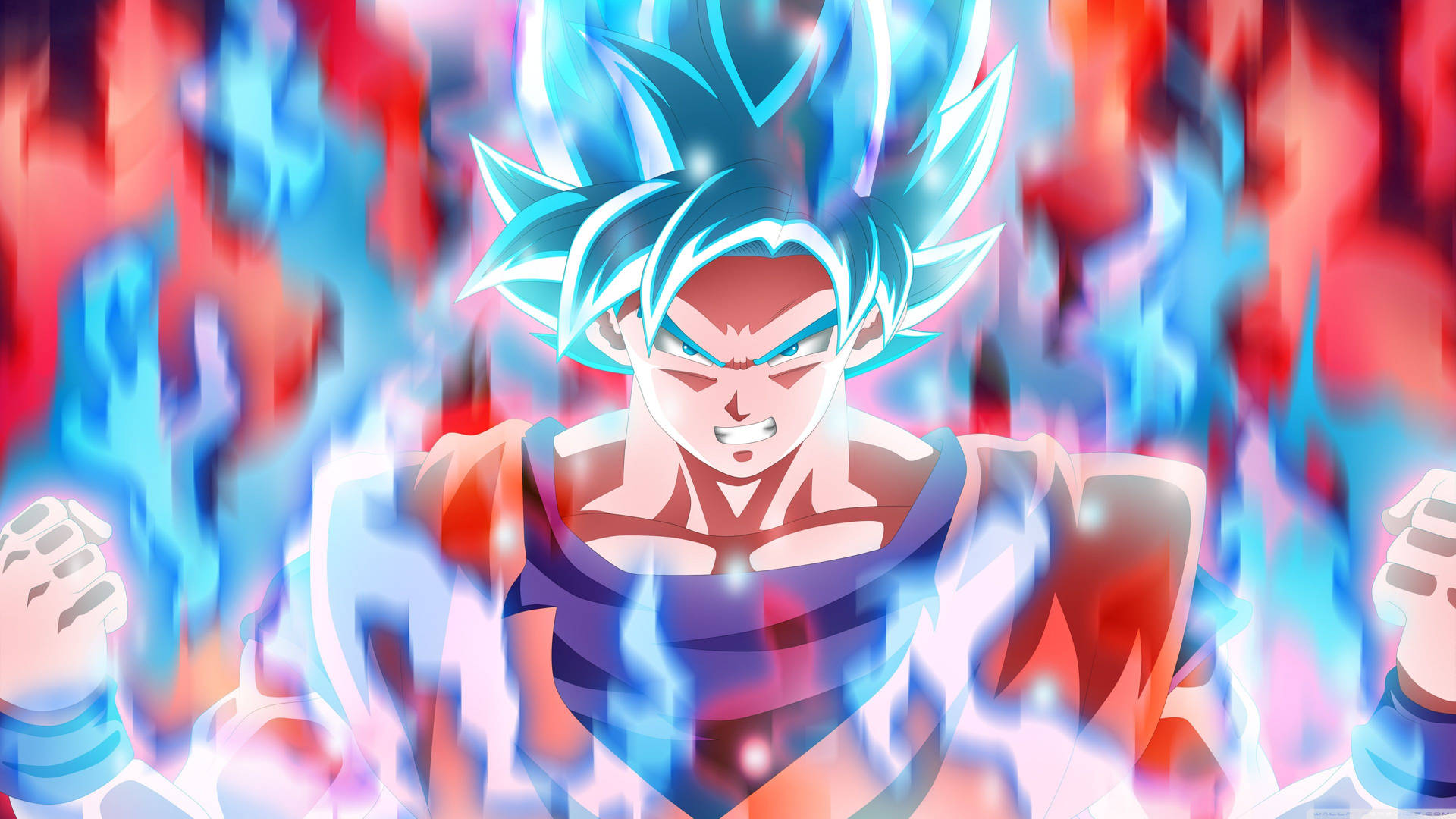 Goku Blue Charging Dbz 4k Background