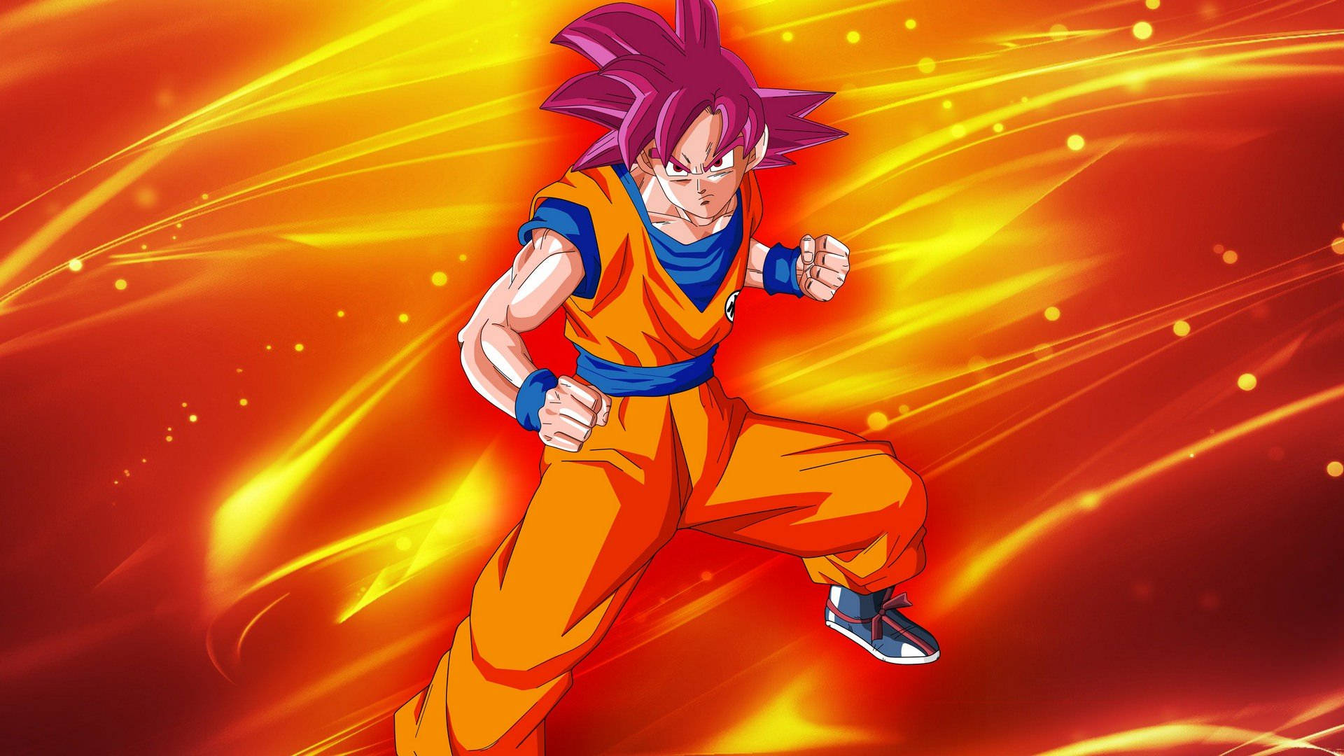 Goku Burning Kaioken Flame Background