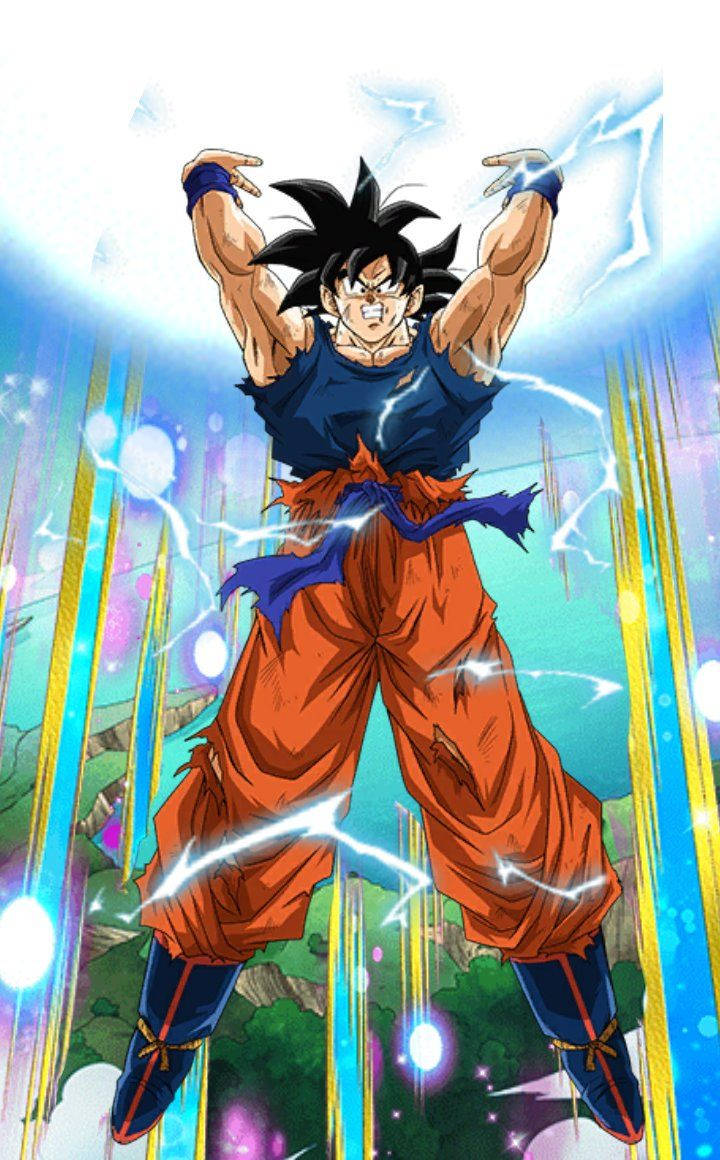 Goku Carrying The Spirit Bomb Background