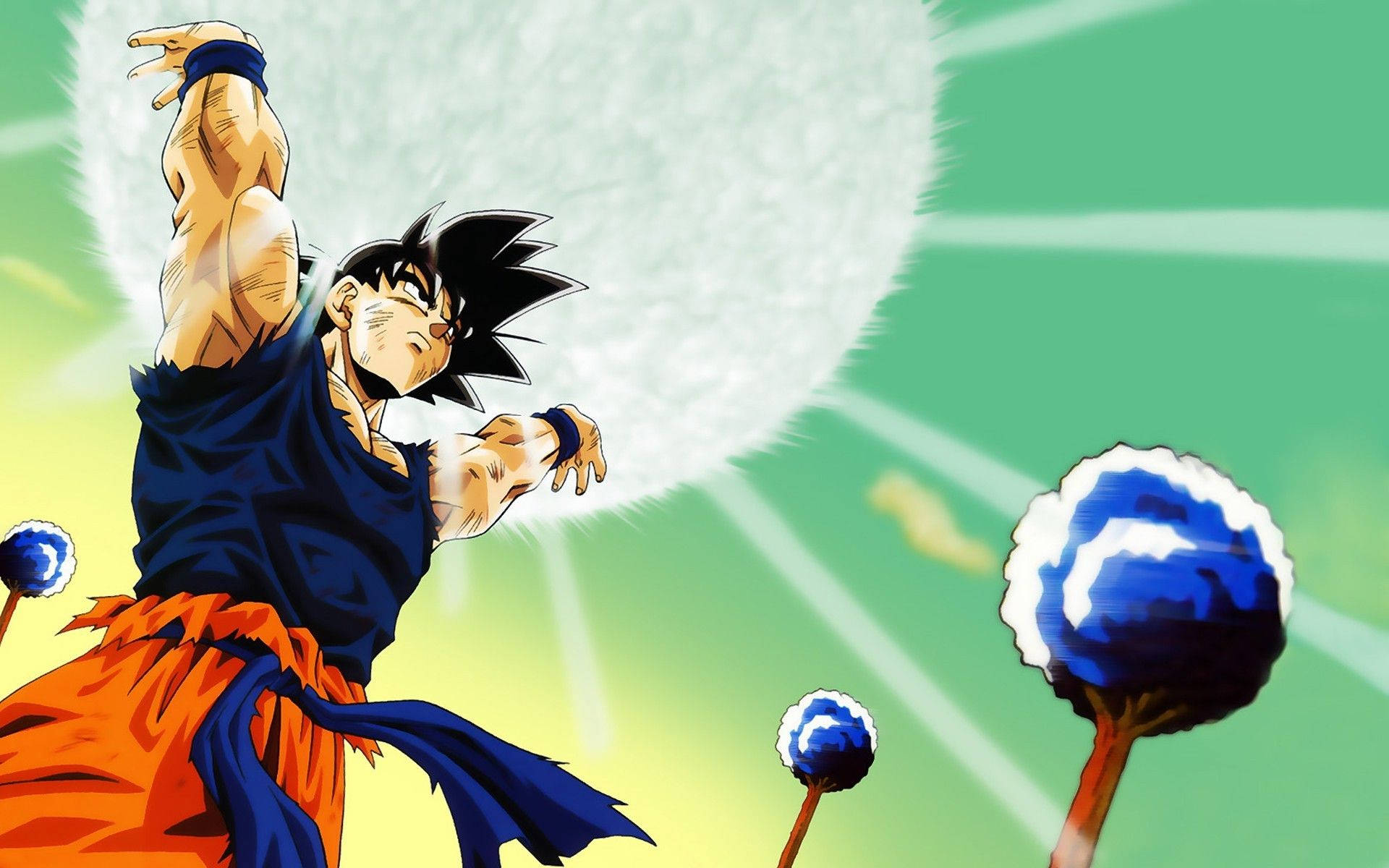 Goku Charging Spirit Bomb Background