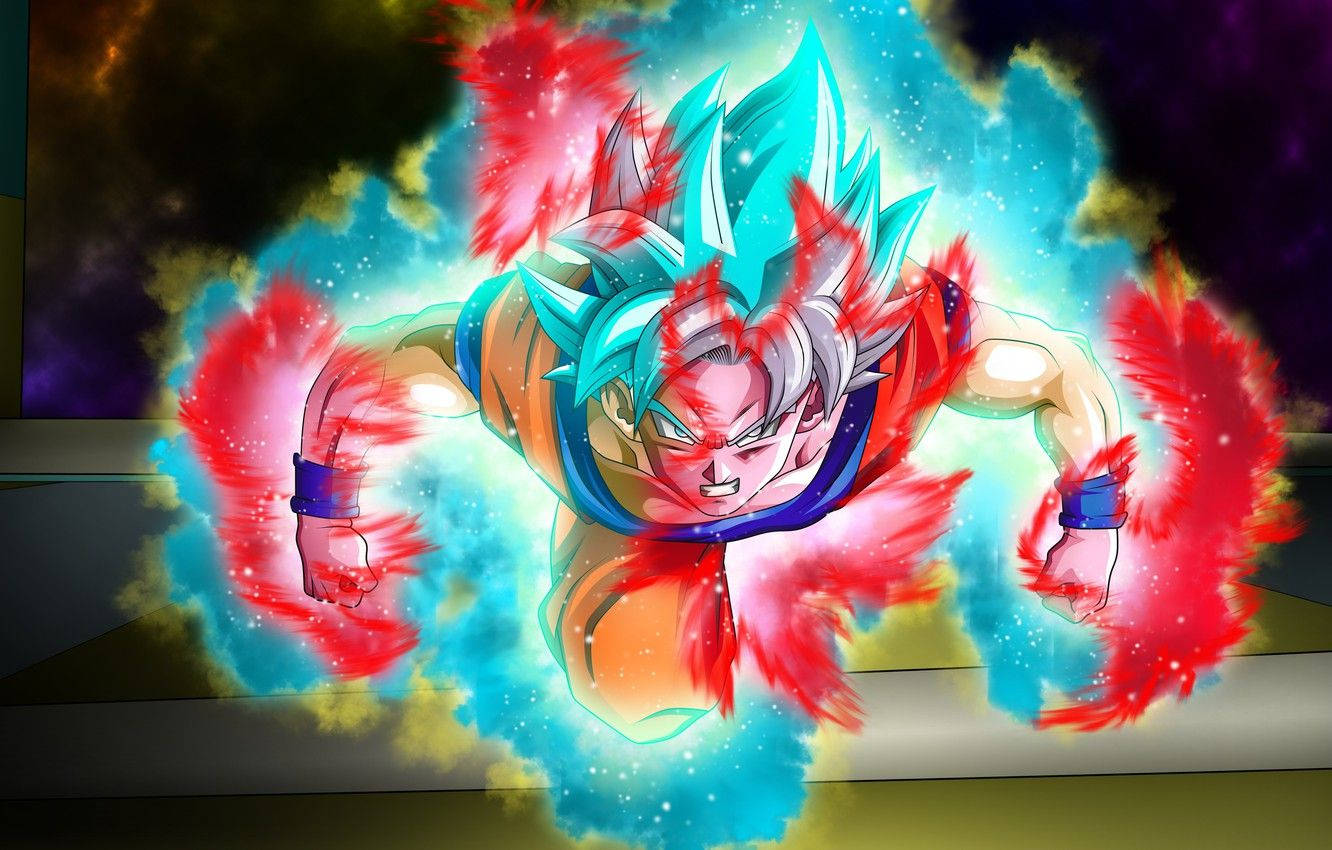 Goku Cool Kaioken Aura Background