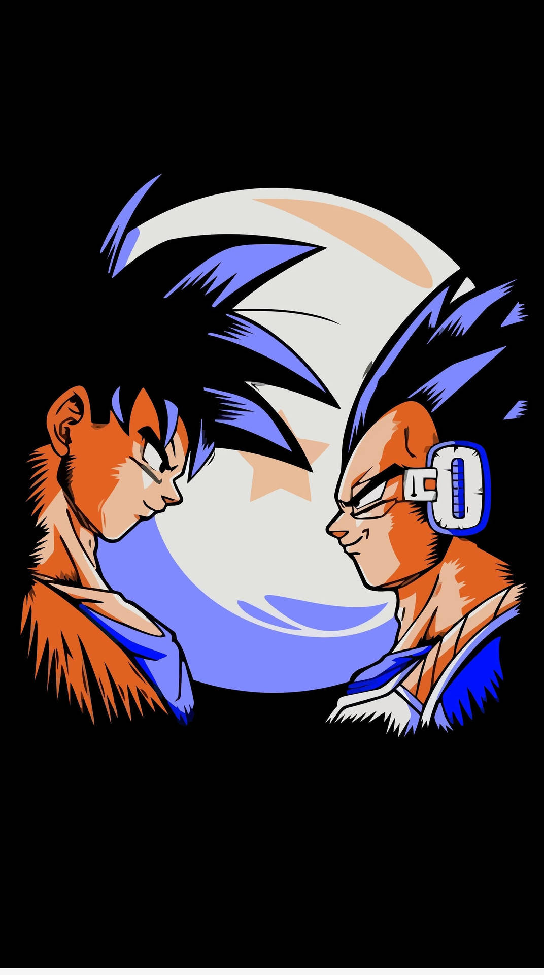 Goku Facing Vegeta Dragon Ball Z Iphone Background