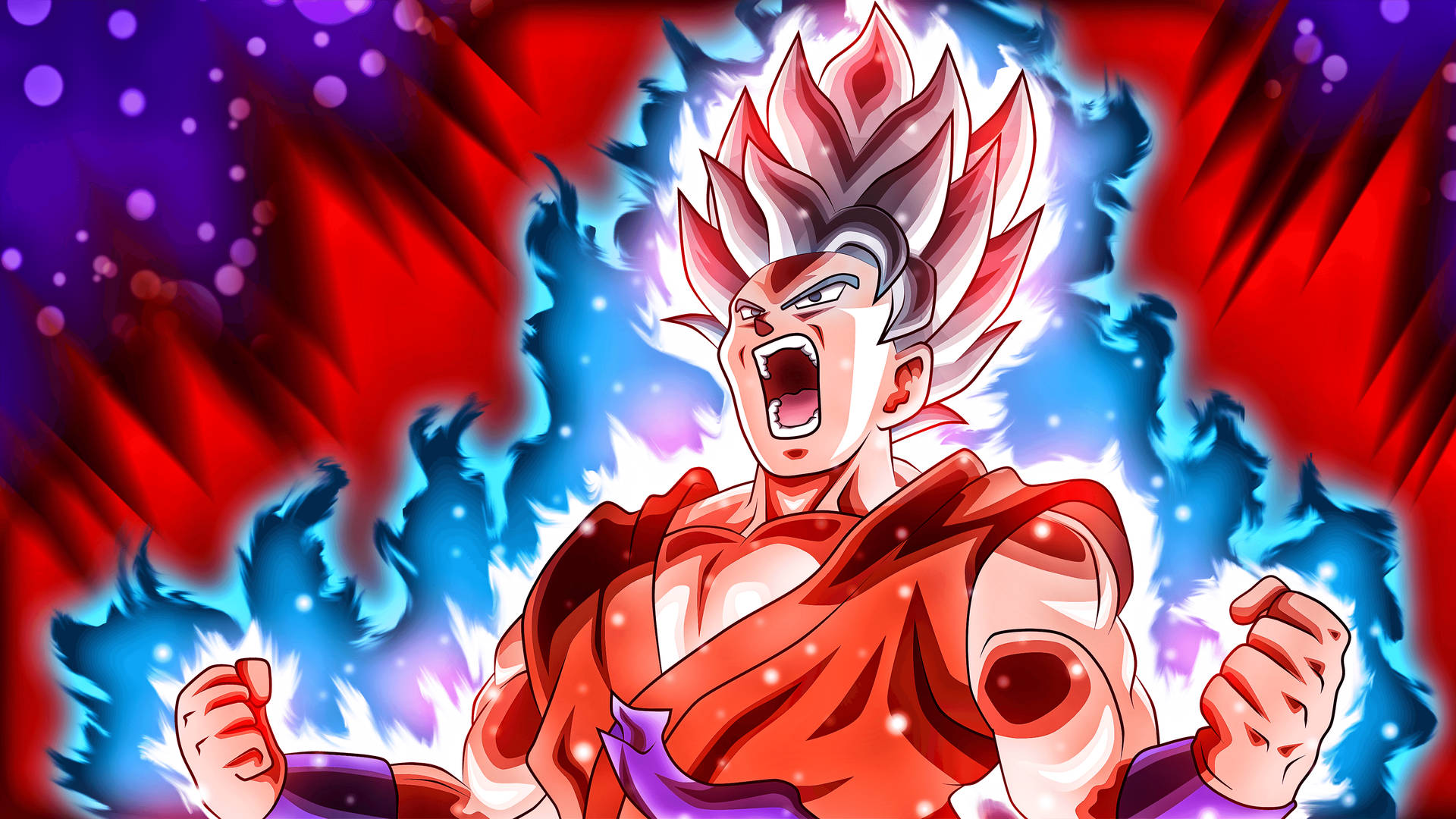 Goku Full Energy Kaioken Form Background