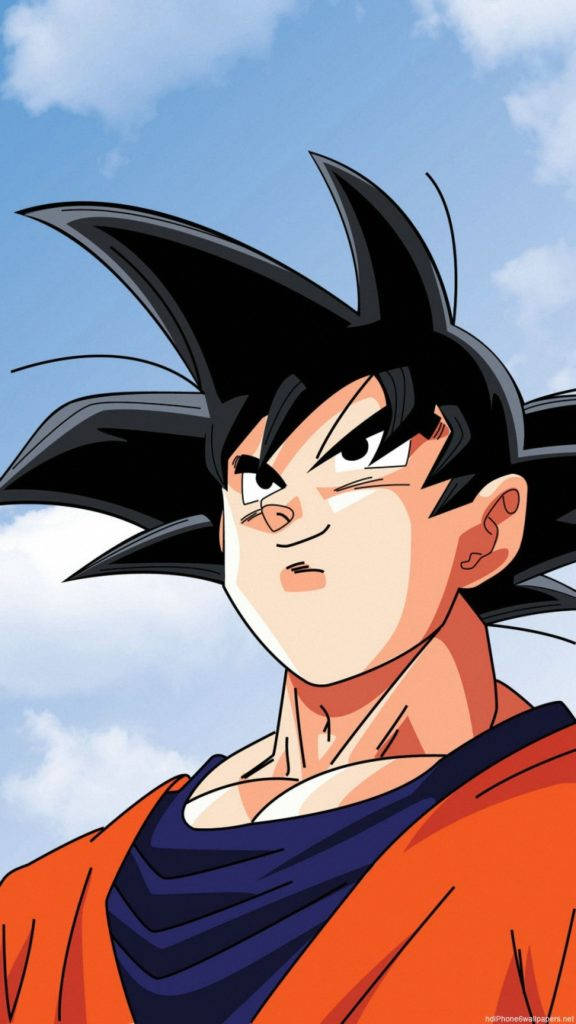 Goku Gazing Up Dragon Ball Z Iphone Background