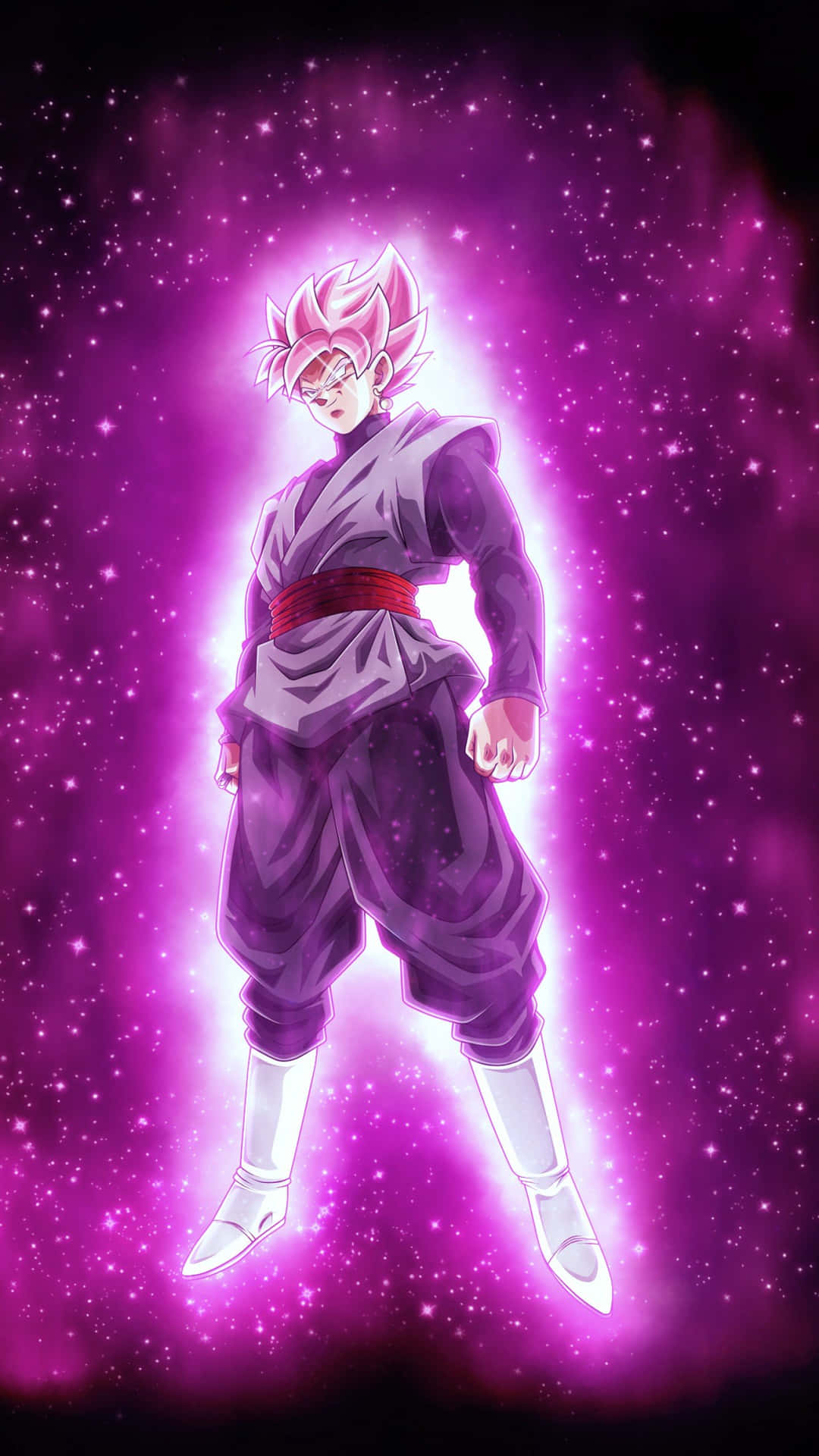 Goku Glittering Purple Supreme Background