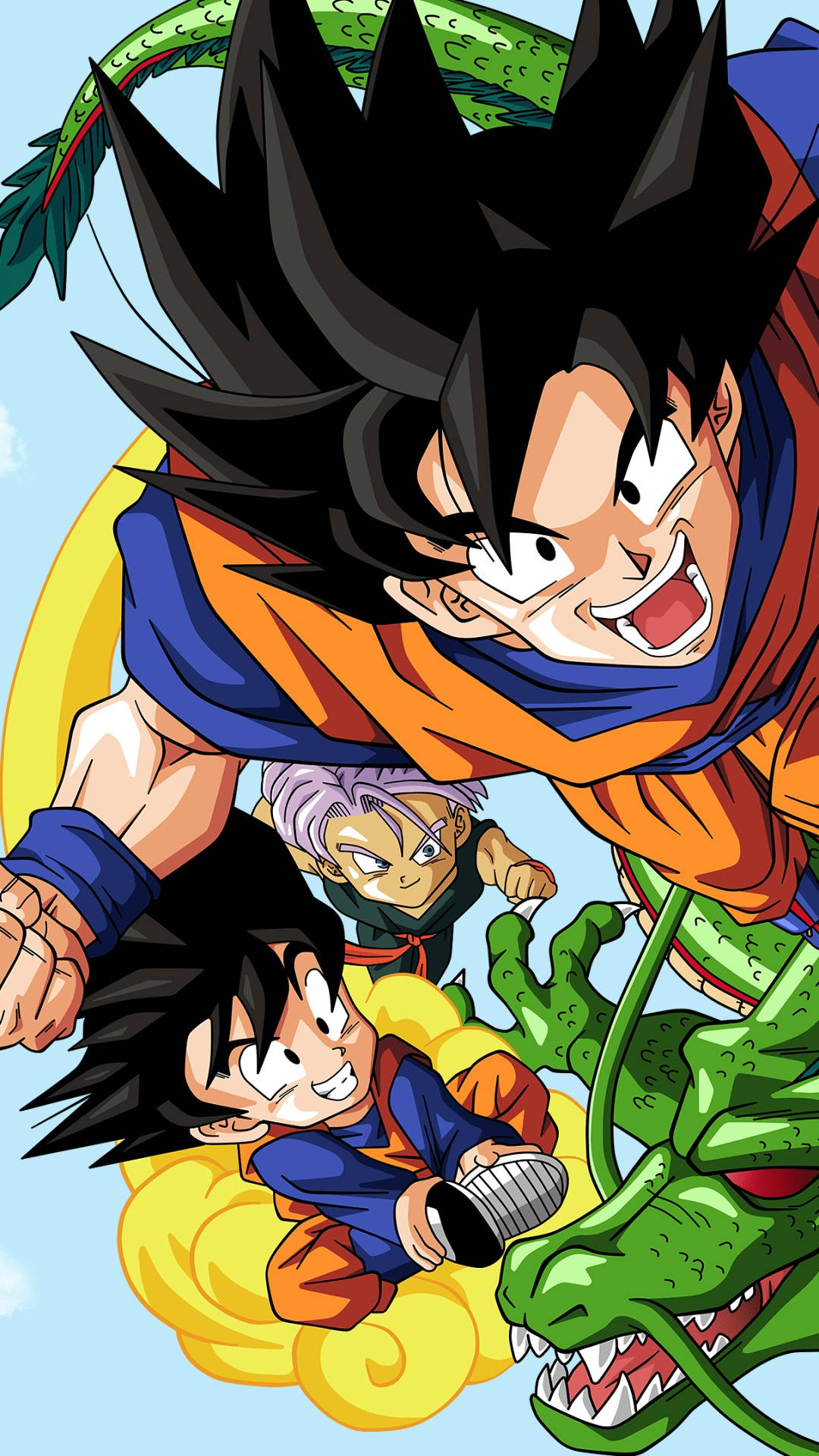Goku Goten Trunks Dragon Ball Z Iphone Background