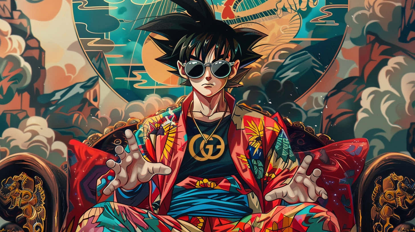 Goku Gucci Fusion Artwork Background