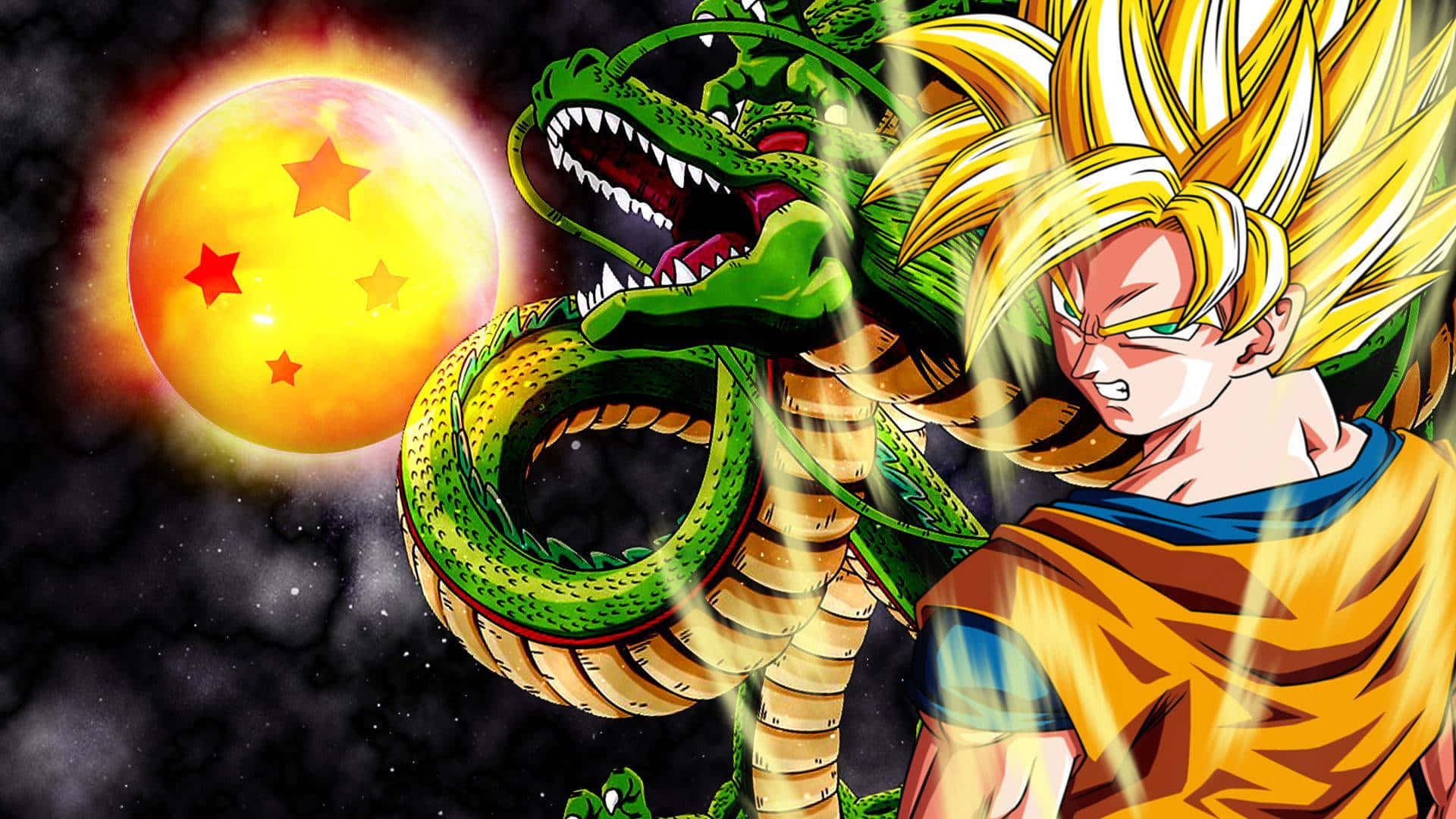 Goku Harnesses The Power Of The Kamehameha In A Spectacular Explosion Of Energy! Background
