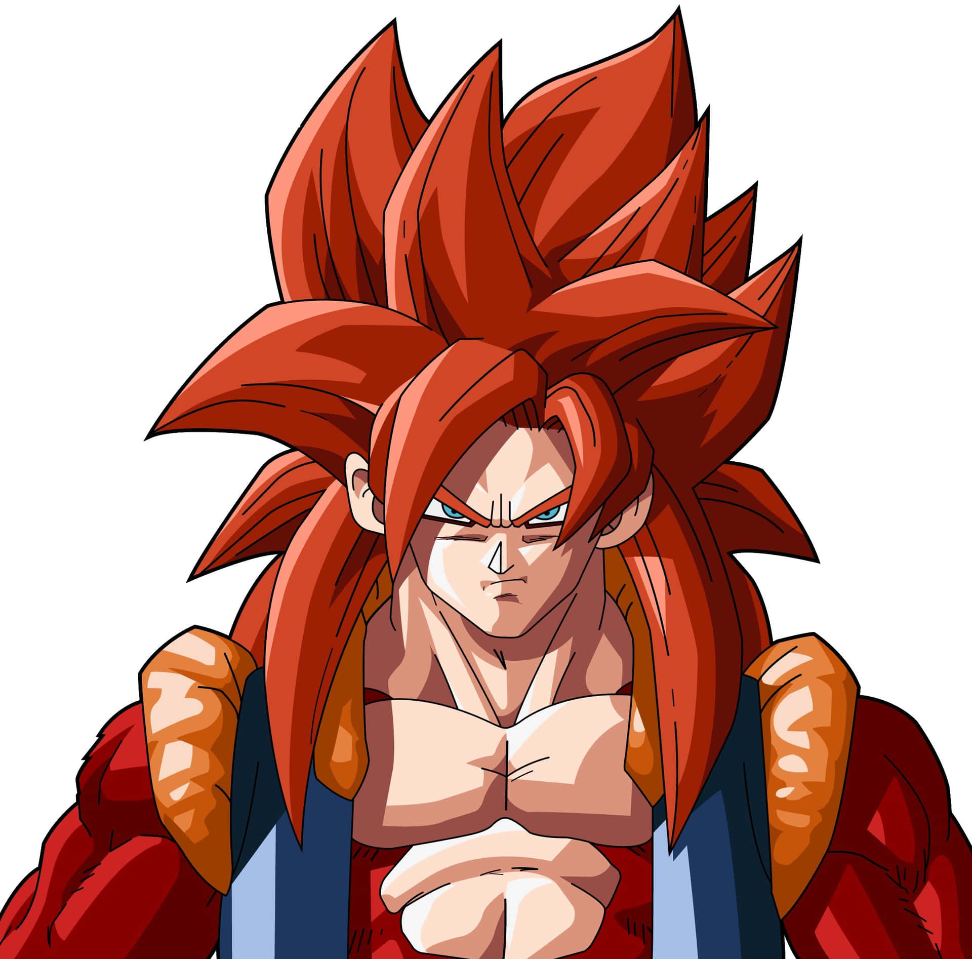 Goku In His Powerful Super Saiyan 4 Form Background