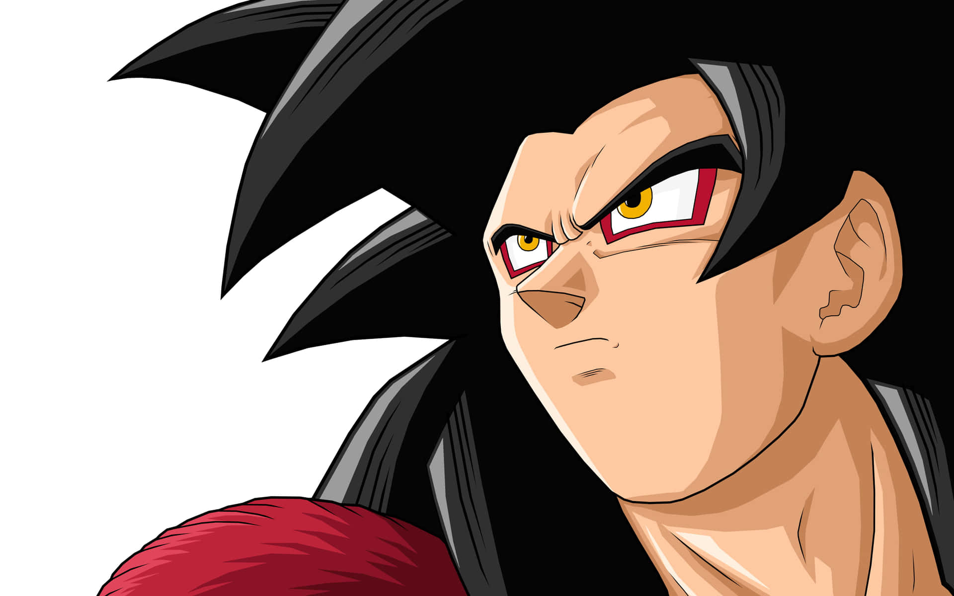 Goku In His Ultimate Transformation - Super Saiyan 4 Background