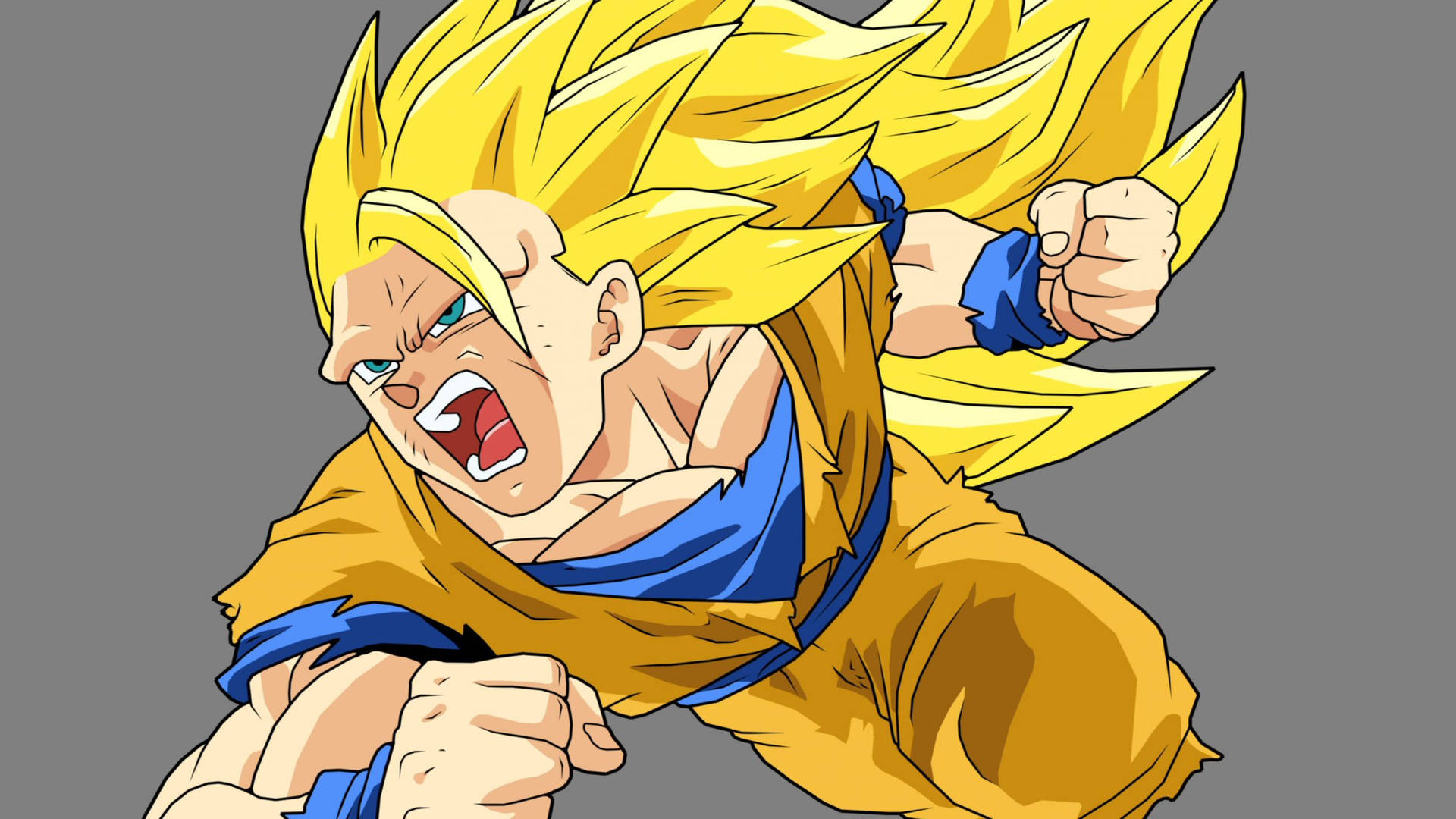 Goku In Super Saiyan 3 Transformation, Unleashing His Power Background