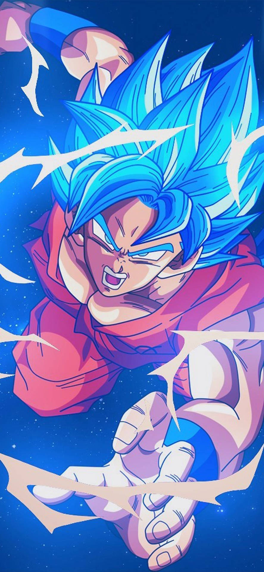 Goku Lightning Blue Kaioken Background