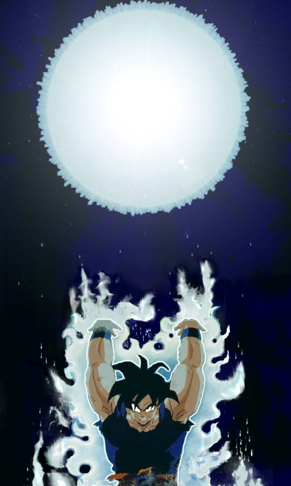 Goku Matching Spirit Bomb And Aura Background