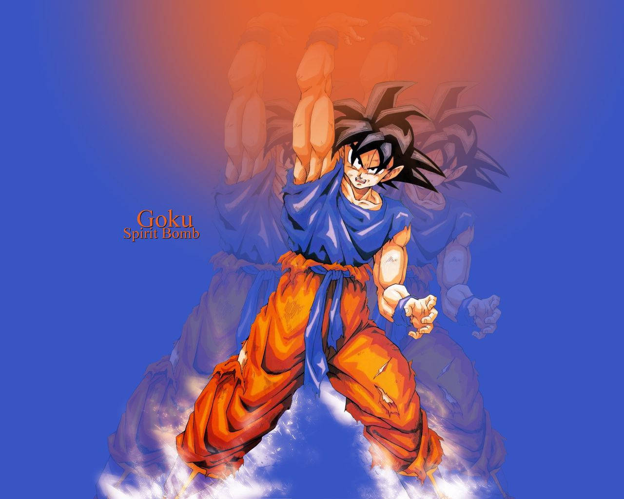 Goku Orange Spirit Bomb Background