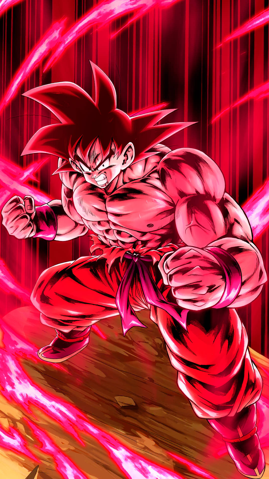 Goku Red Kaioken Aura Background