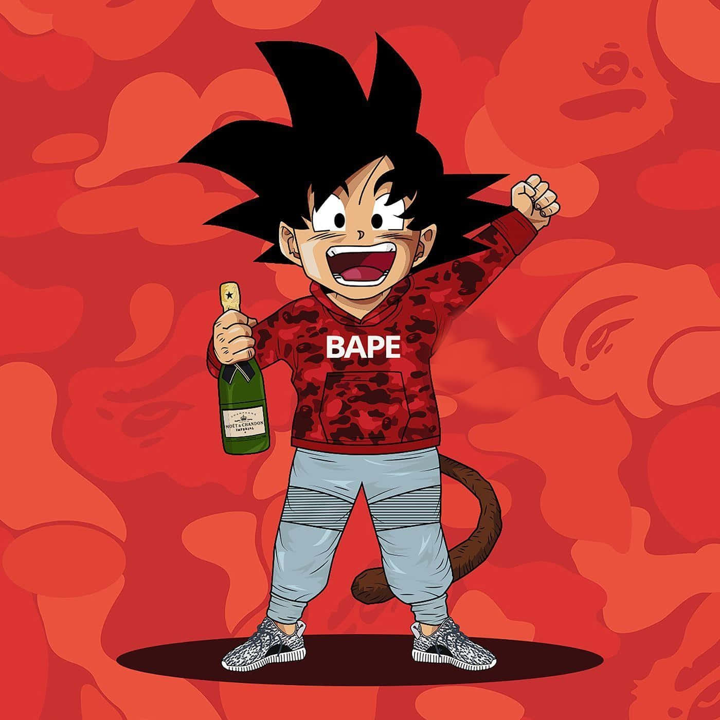 Goku Red Supreme Background