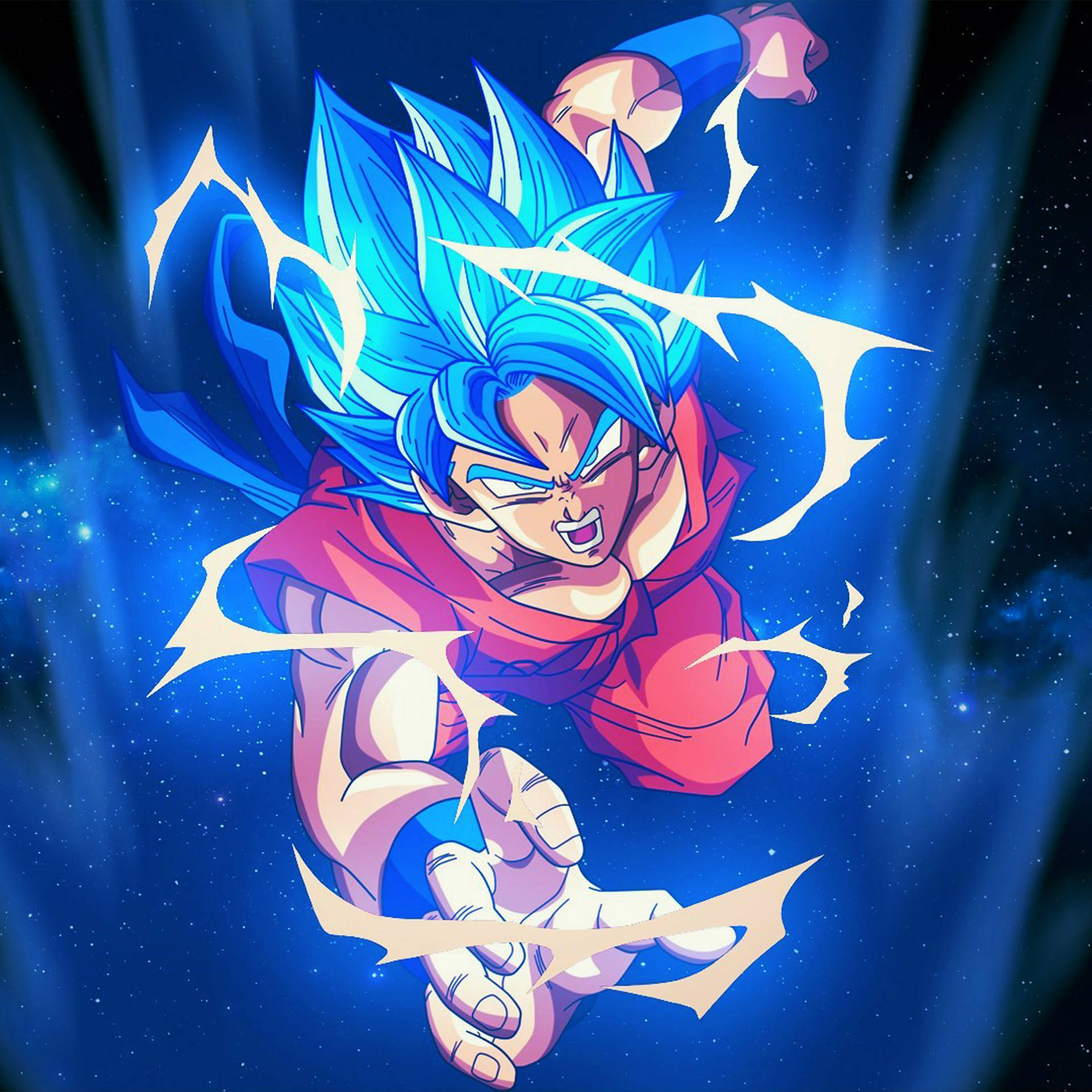 Goku Saiyan Blue Dragon Ball Super Background