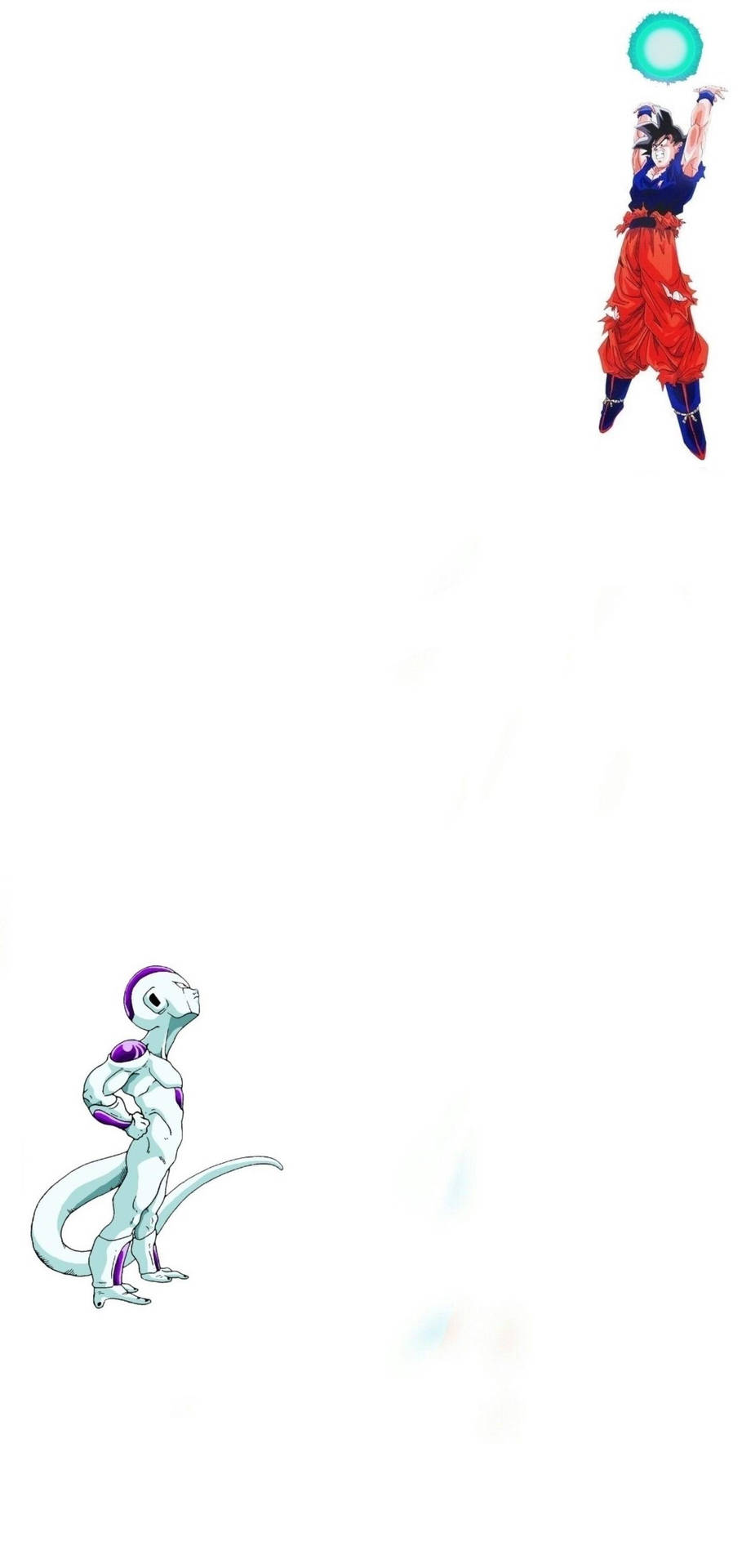 Goku Spirit Bomb With Frieza Poster Background
