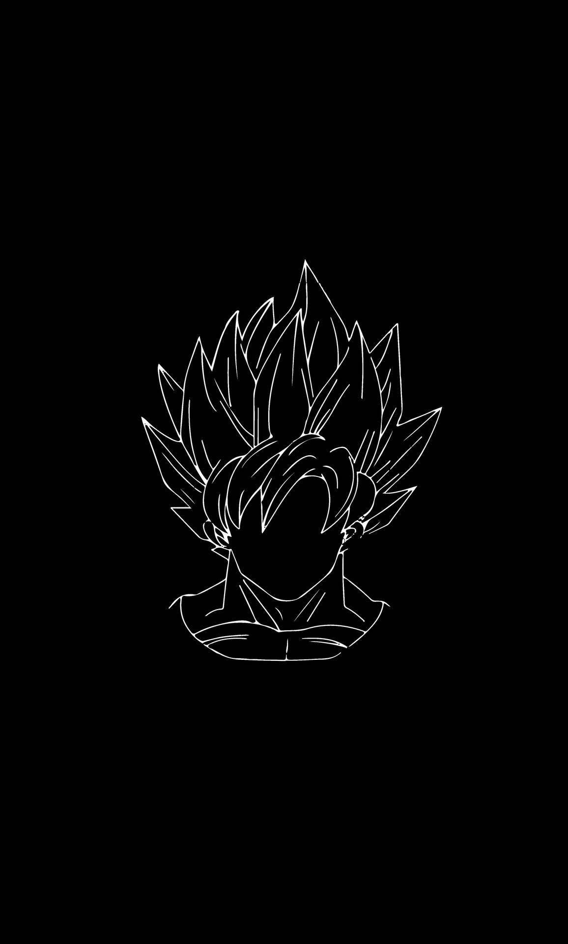 Goku Stencil Illustration 8k Phone Background