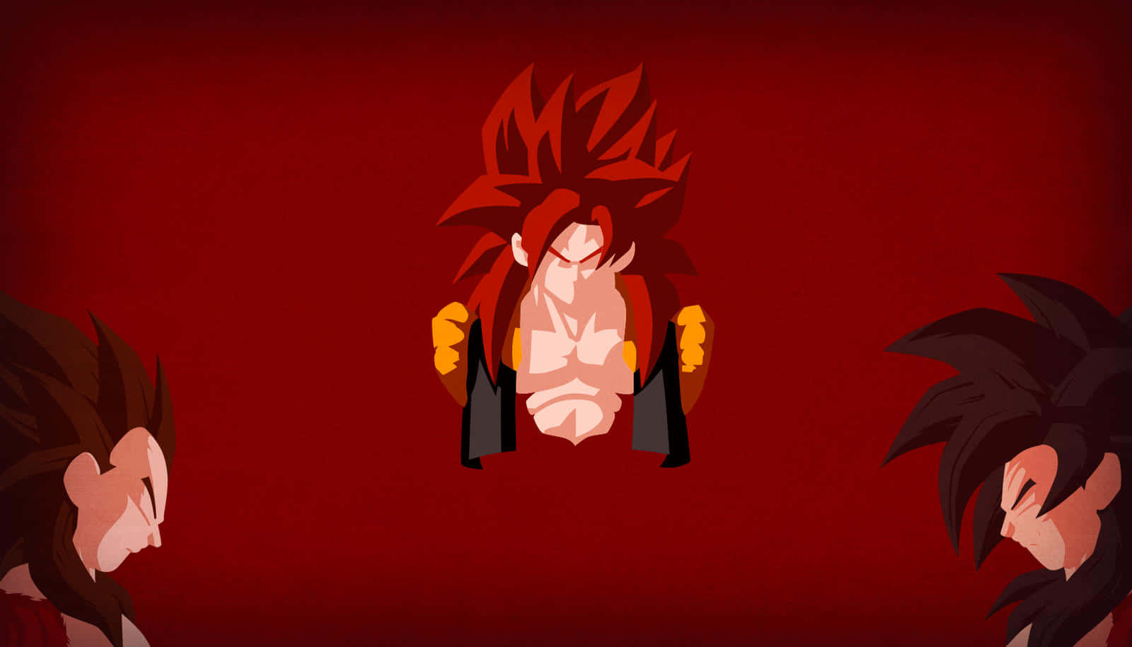 Goku Super Saiyan 4 Outline Art Background