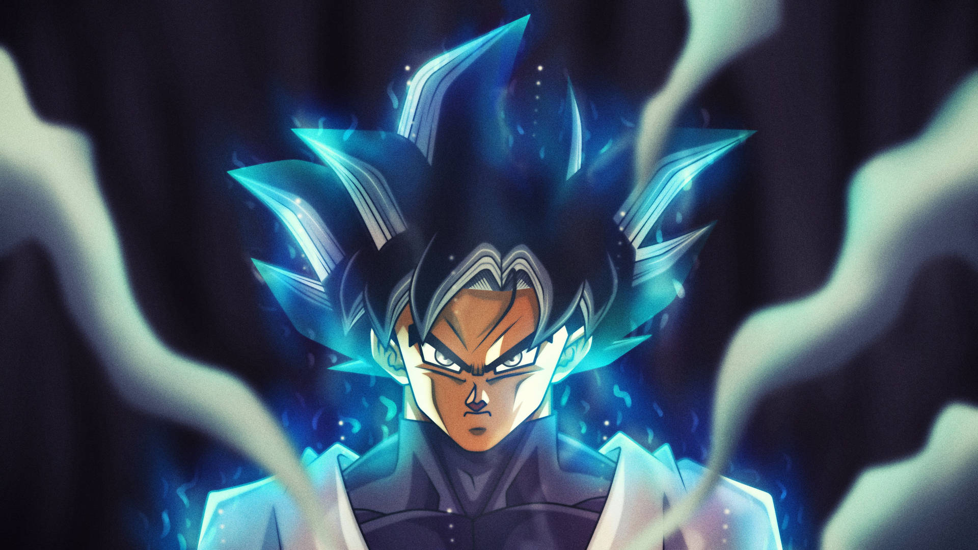 Goku Super Saiyan Blue In The Hyperbolic Time Chamber Background