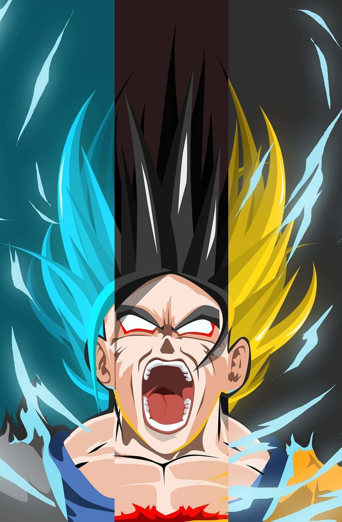 Goku Super Saiyan Forms Graphic Art Dragon Ball Super Iphone Background