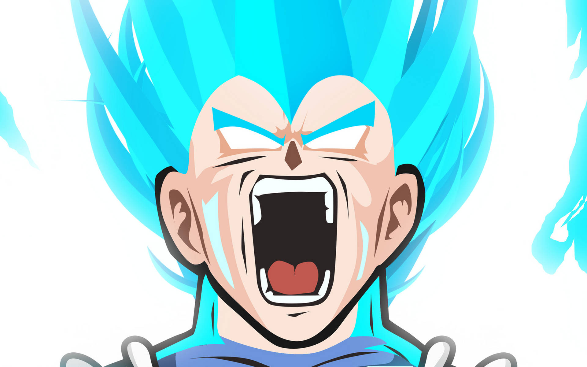 Goku Super Saiyan Vegeta Blue Wrath Background