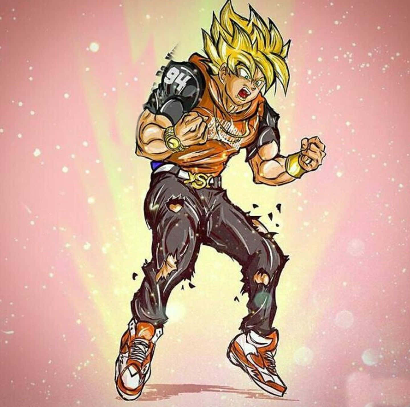 Goku Supreme Leads The Way With Incredible Strength, Power And Determination. Background