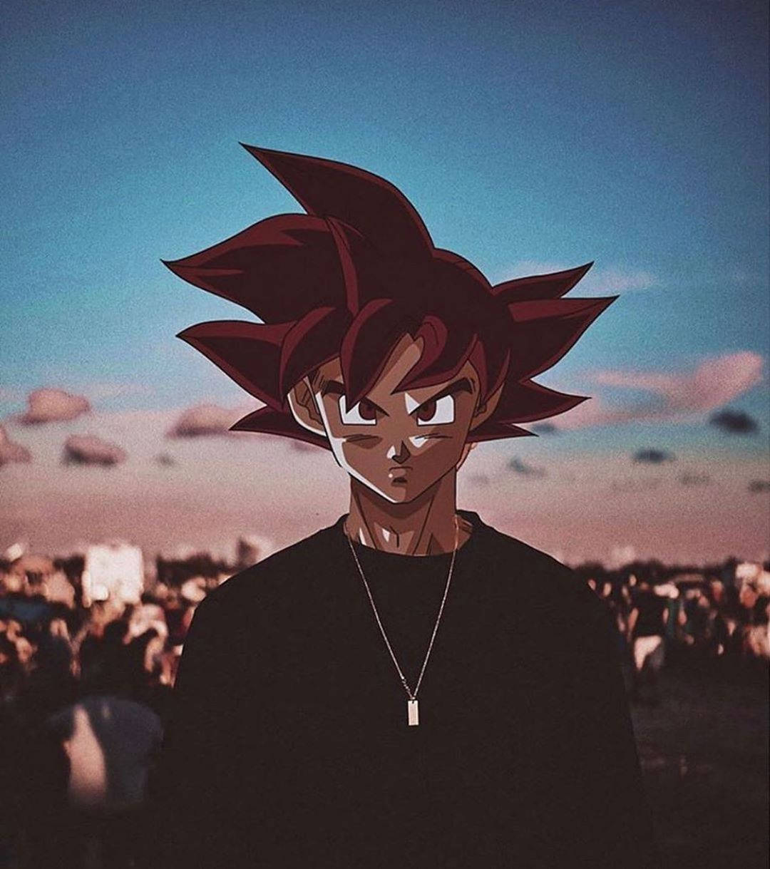 Goku Swag At Twilight Background