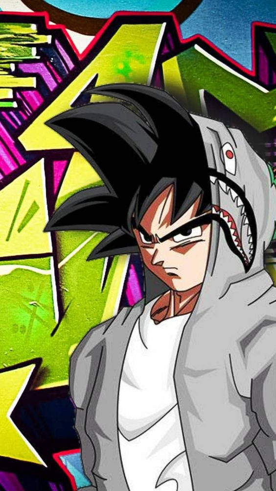 Goku Swag In A Hoodie Background