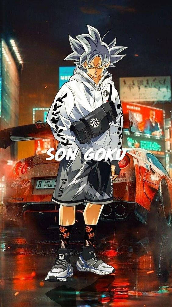 Goku Swag In The City Background