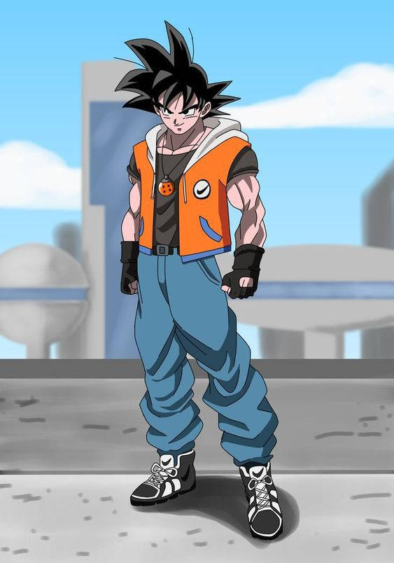 Goku Swag Whole Body Photo Background