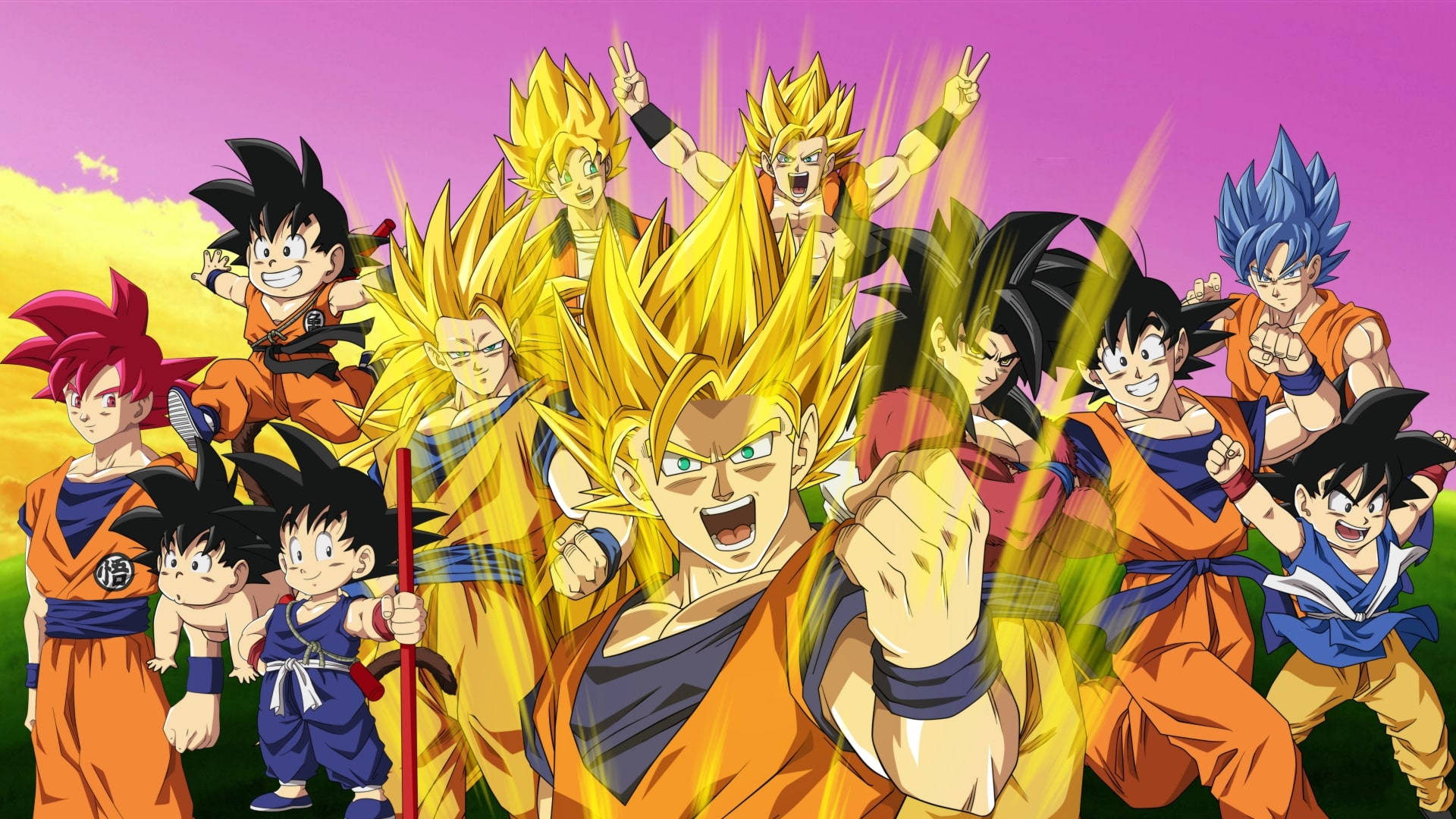 Goku Transformation 1920 X 1080 Anime