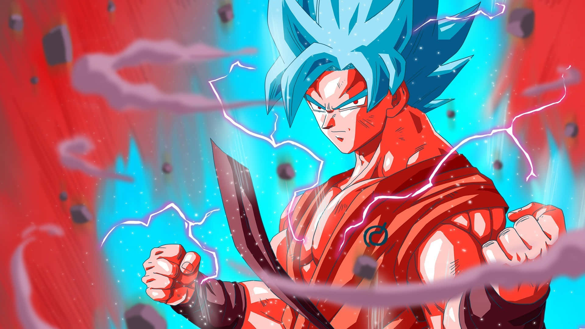 Goku Transforms Into Super Saiyan 4 Background