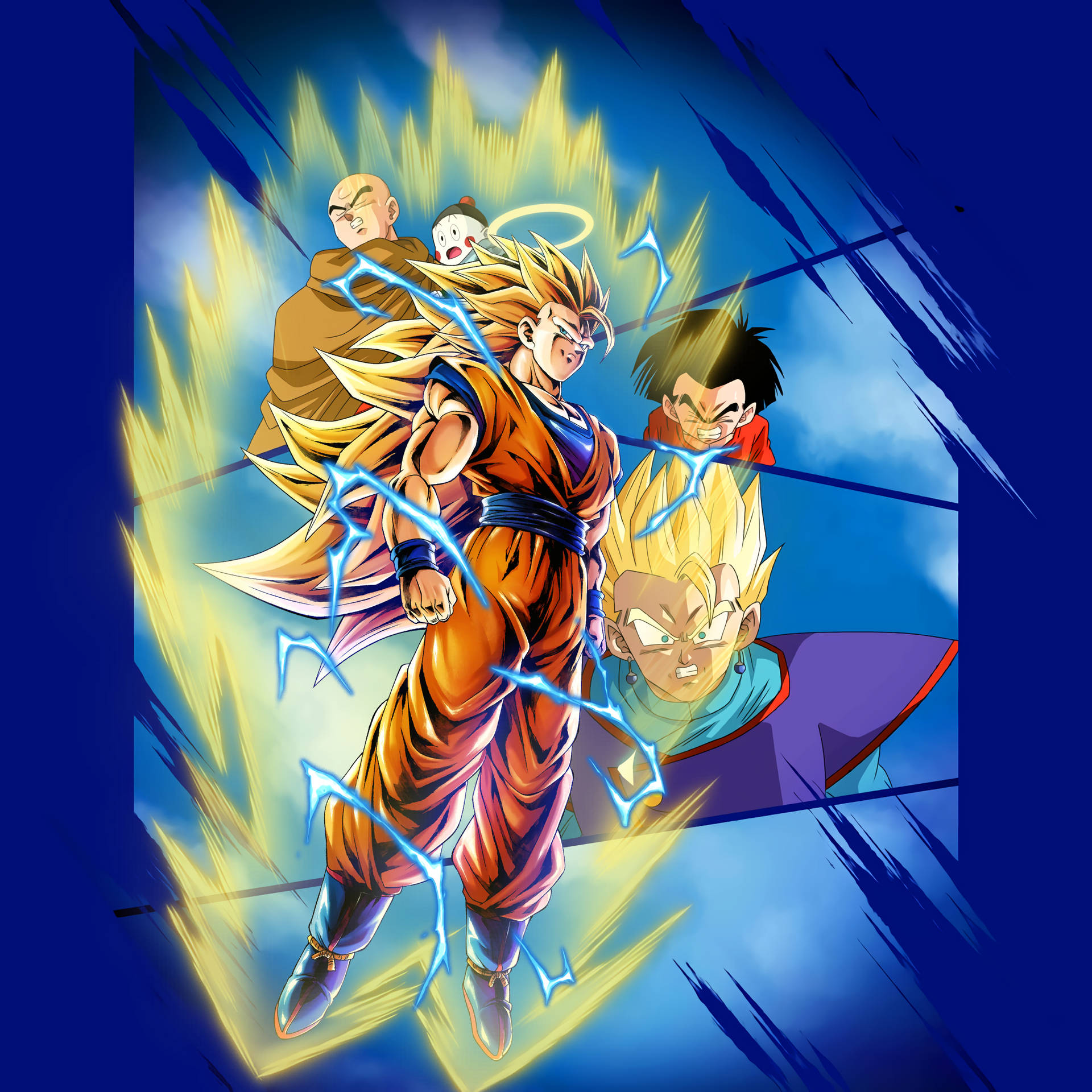 Goku Unleashes His Super Saiyan 3 Power! Background