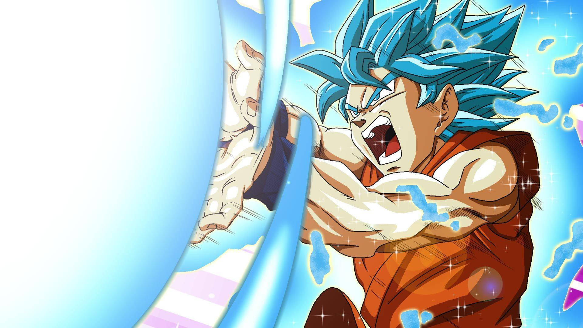 Goku Uses His Powers To Take On Enemies In Dragon Ball Super Background