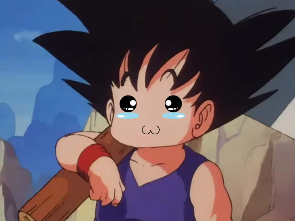 Goku Uses His Special Technique To Get Out Of A Tight Spot Background