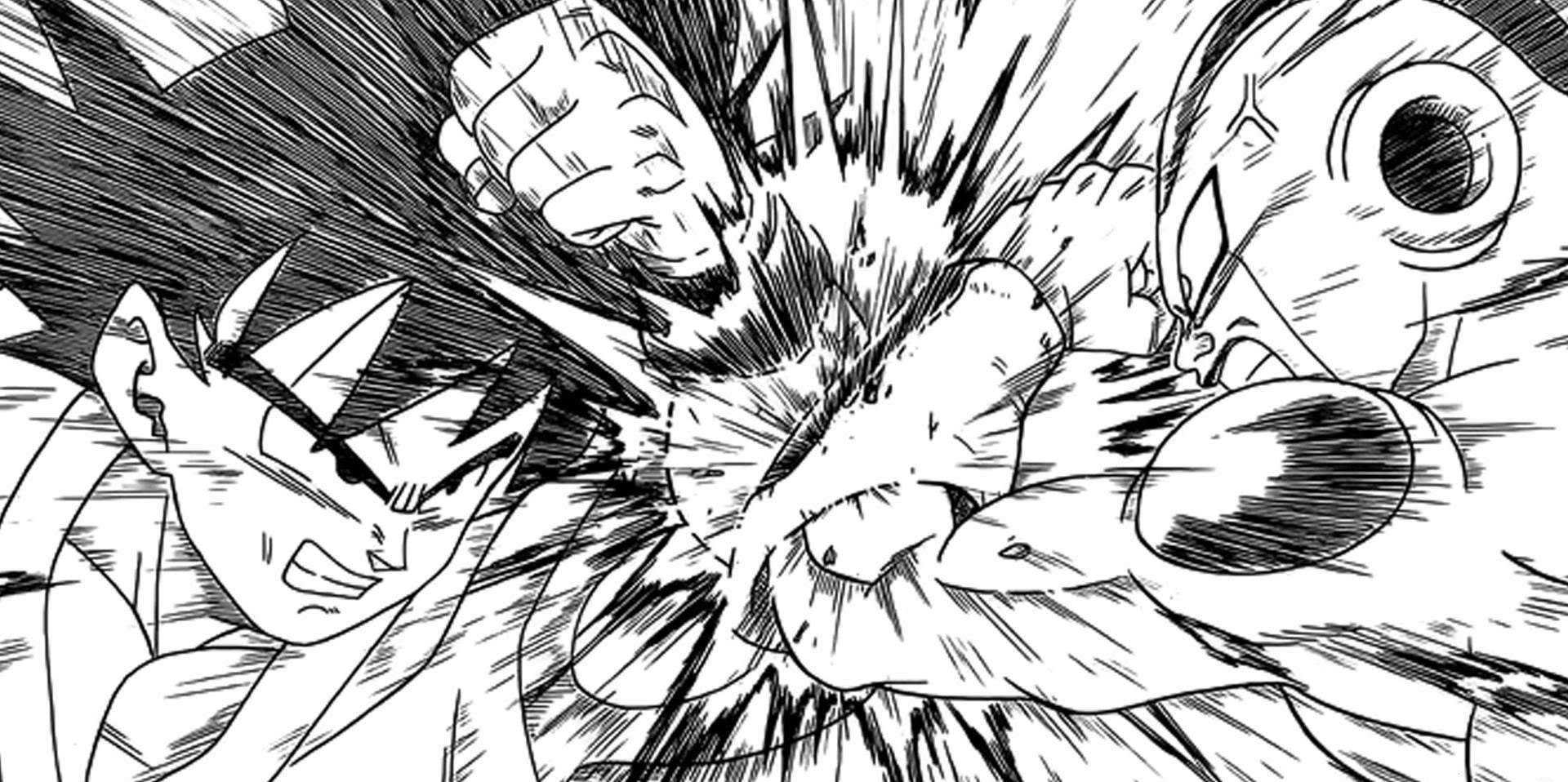 Goku Vs Frieza Manga Panel Background