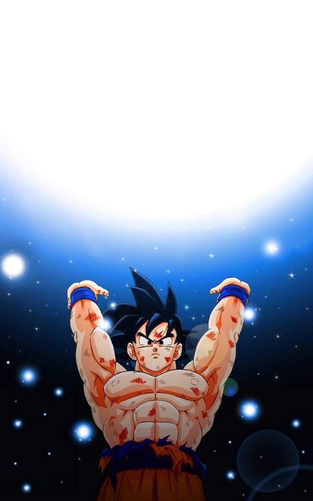 Goku With Spirit Bomb In Space
