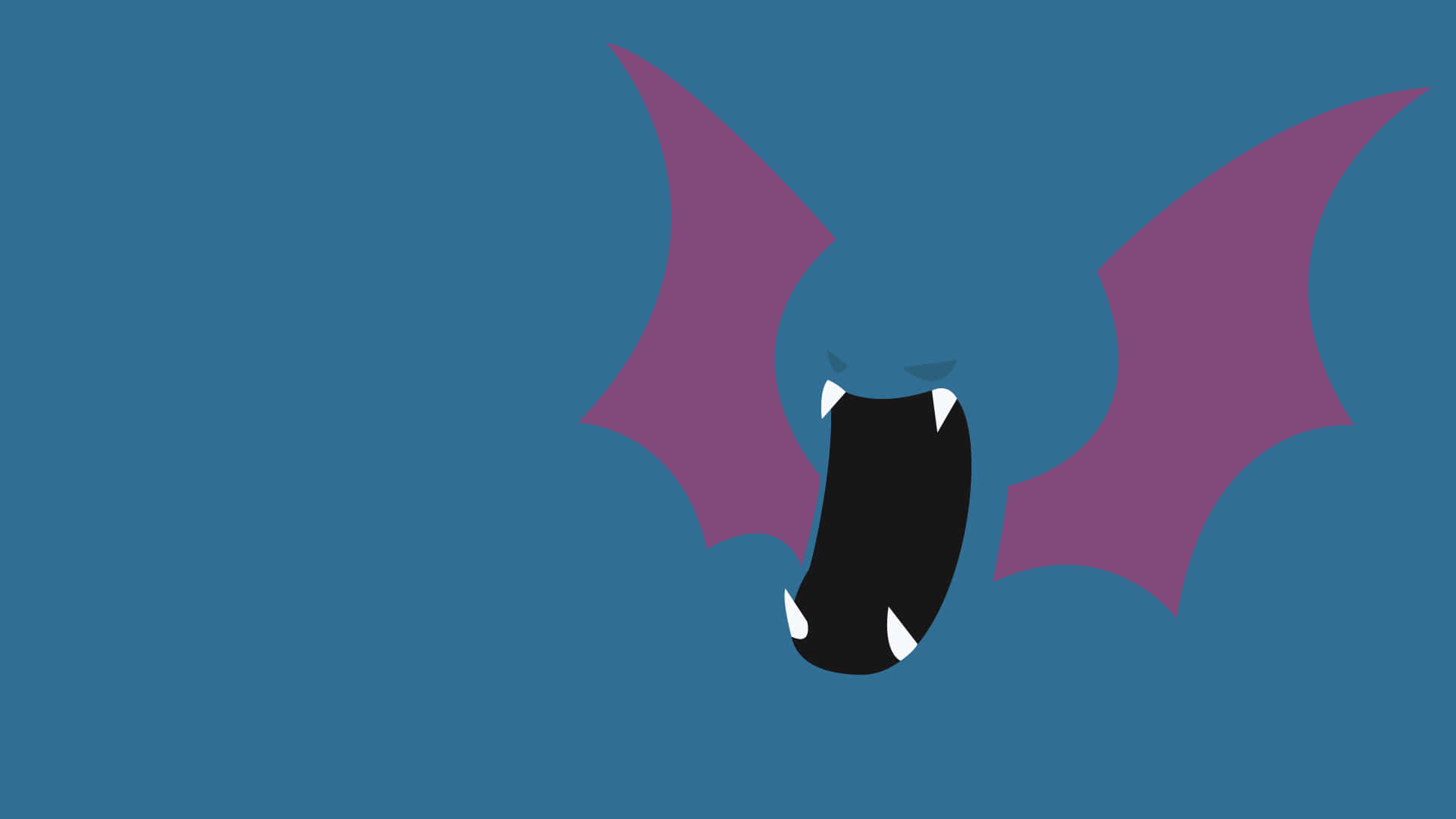 Golbat Big Mouth With Teeth Background