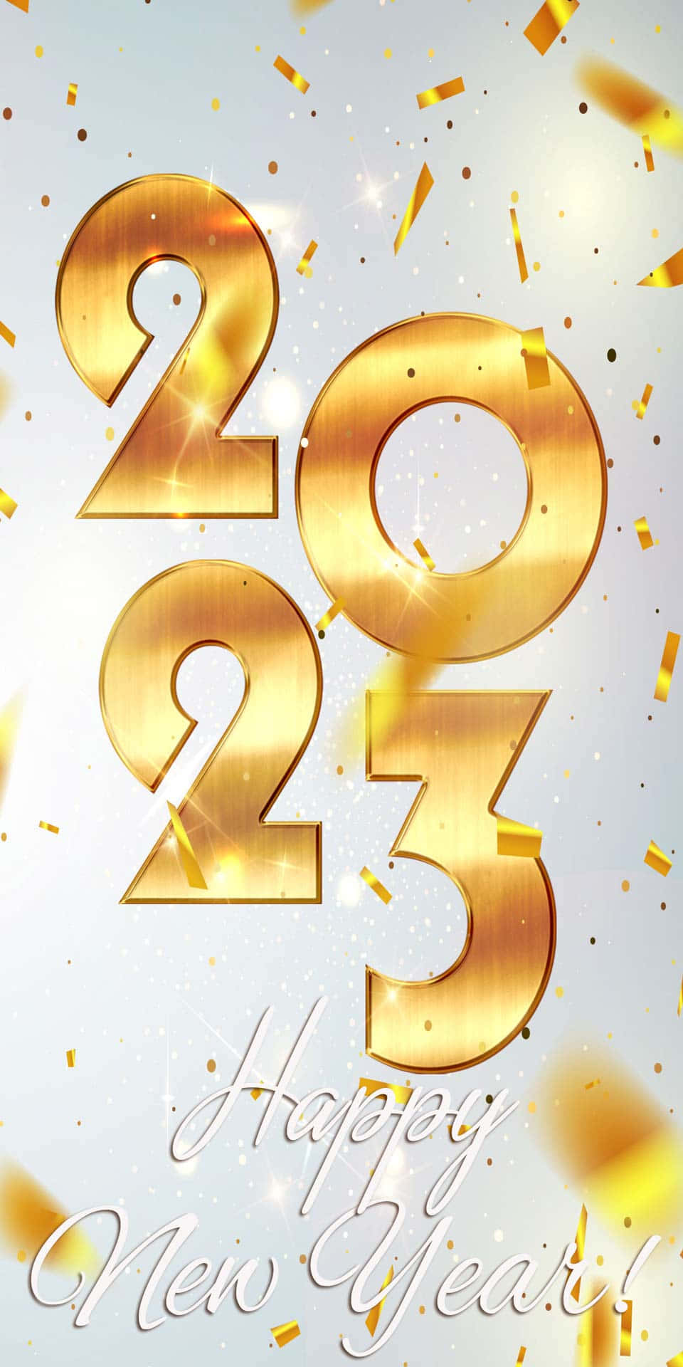 Gold 2023 Emblem New Year Phone Background