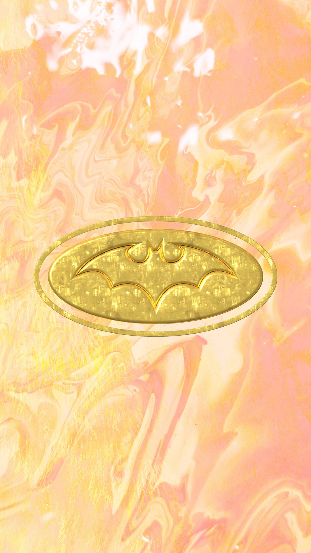 Gold 4k Gotham Batman Logo Phone Background