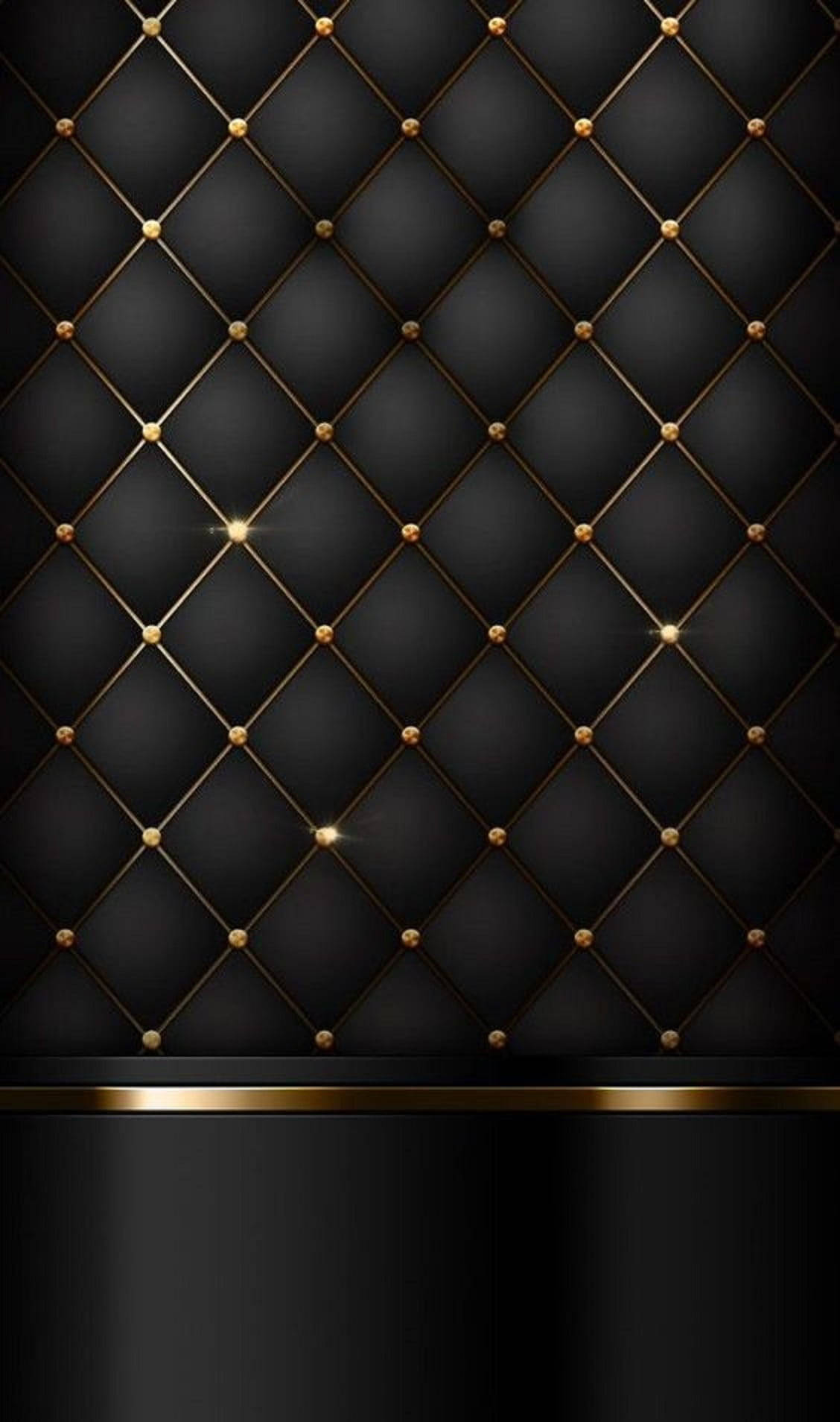 Gold Accents Samsung Black Background