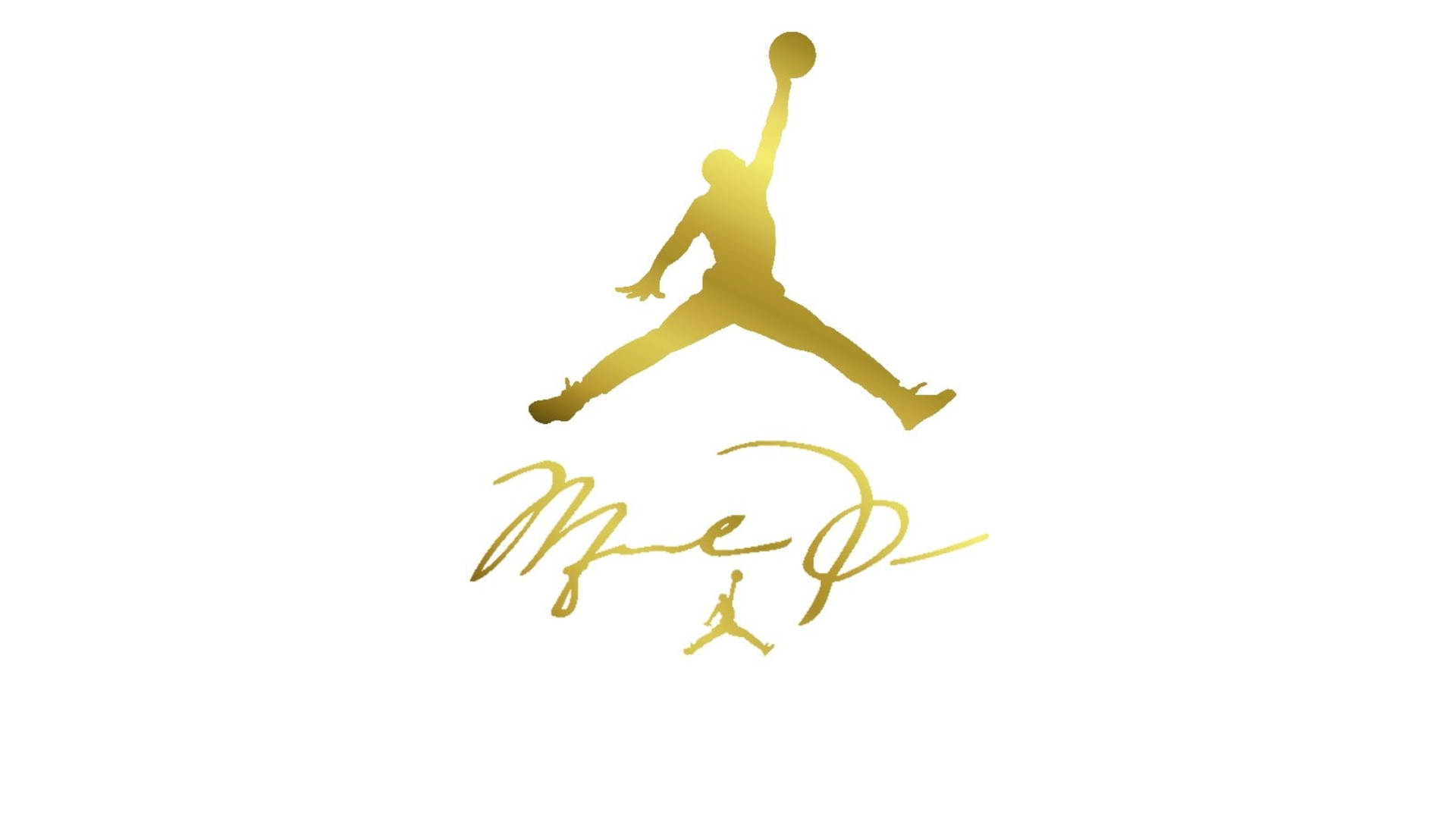 Gold Air Jordan Signature Background