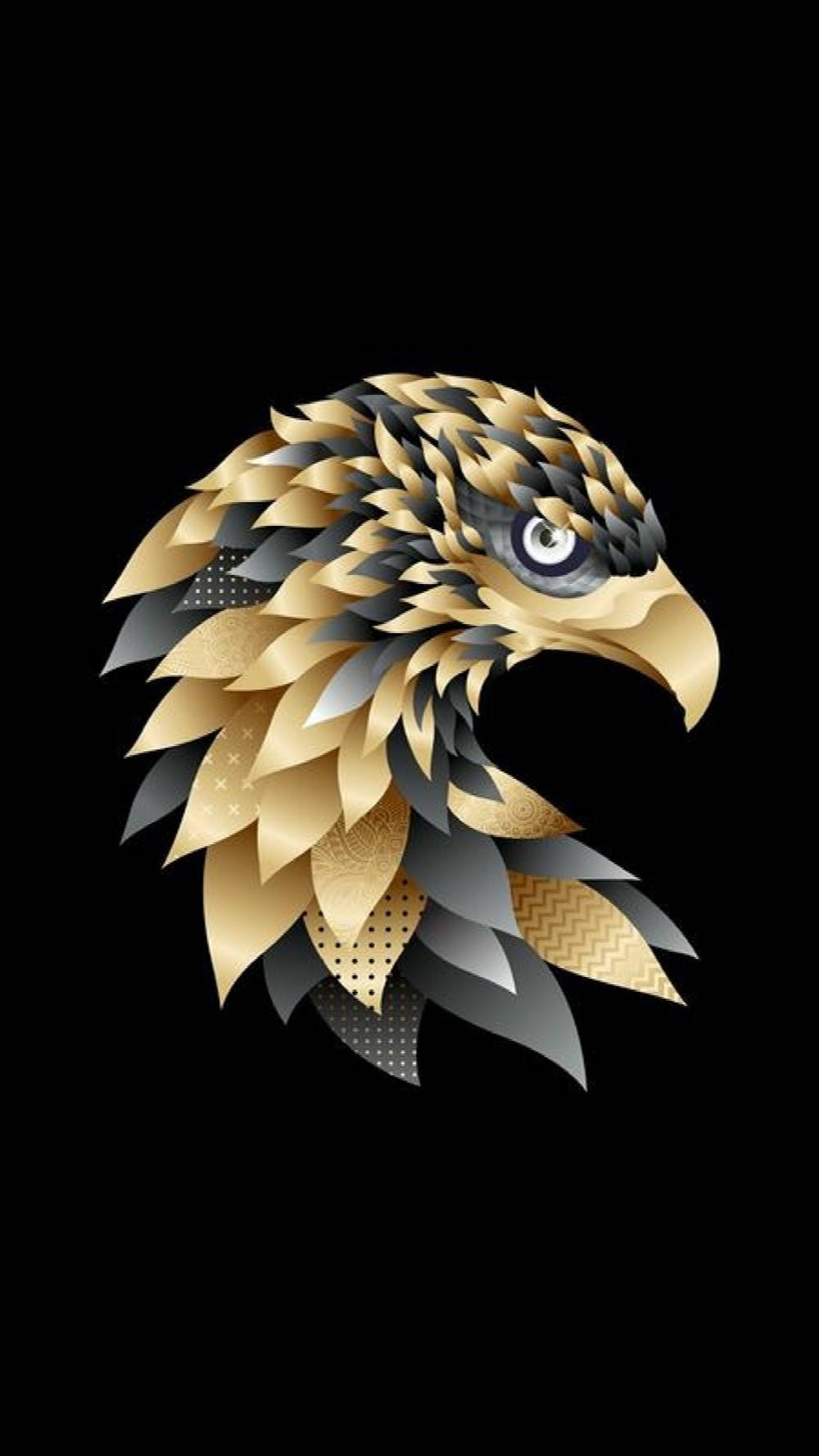 Gold And Black Geometrical Aguila Art Background