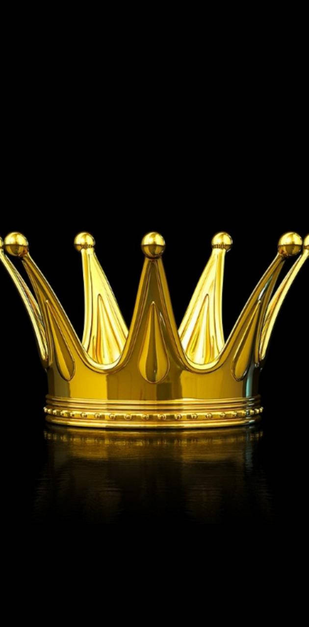 Gold And Black King And Queen Crown Background